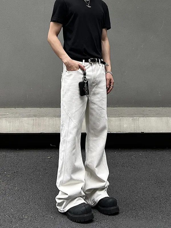 VIBE Stylish White Baggy White Leg Jeans Size US 30 / EU 46 - 2 Thumbnail