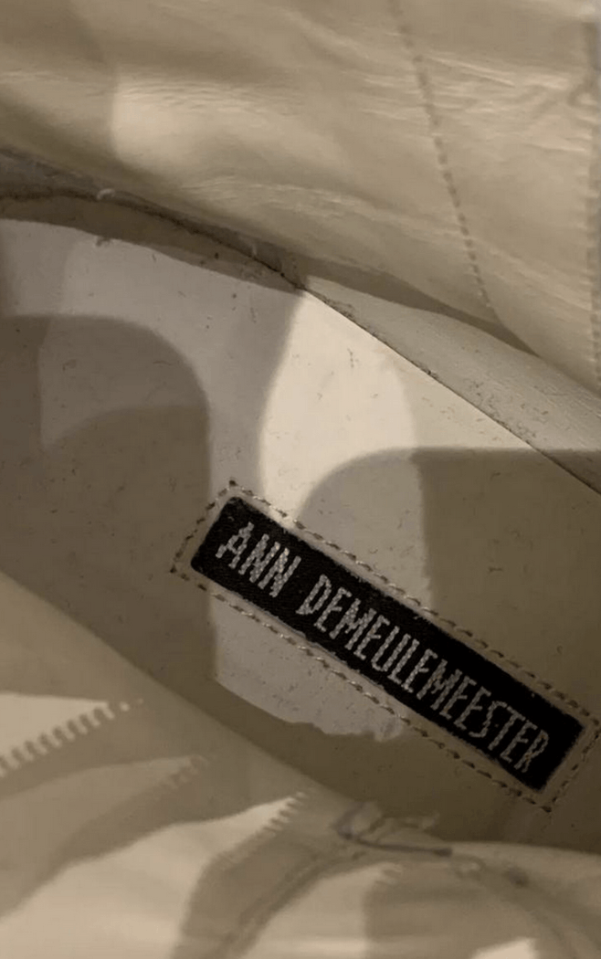 Ann Demeulemeester Ann Demeulemeester 2001 white leather biker boots Size US 10 / IT 40 - 4 Thumbnail