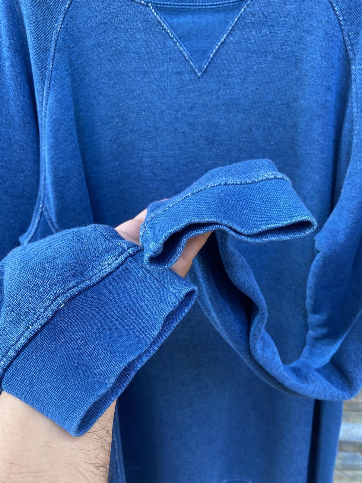 Visvim Visvim Artisan Pollock Crewneck Longsleeve Indigo Size US XL / EU 56 / 4 - 6 Thumbnail
