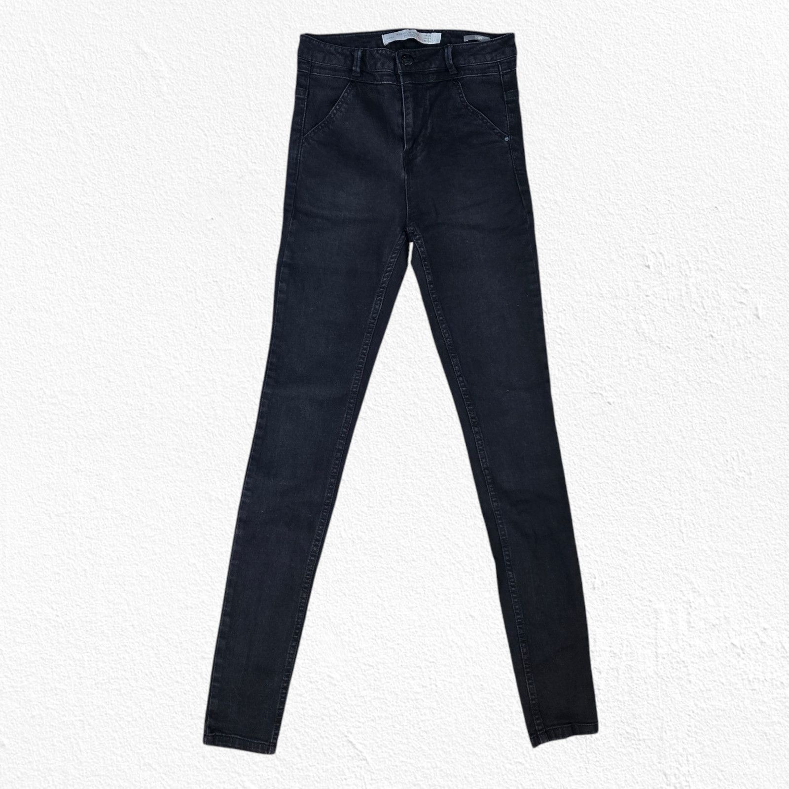 Zara Zara Premium Black High Waisted Skinny Leg Jeans Size 4 Size 27" / US 4 / IT 40 - 2 Thumbnail