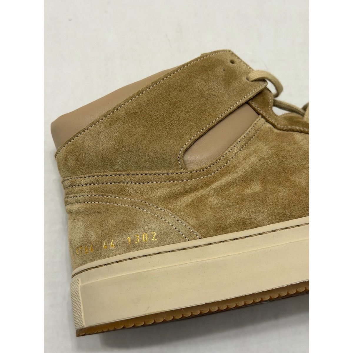 Common Projects COMMON PROJECTS TAN BBALL HIGH SUEDE SNEAKERS Size US 10 / EU 43 - 16 Thumbnail