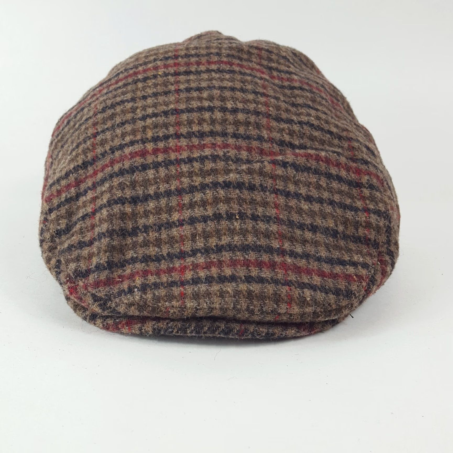 Vintage VINTAGE Macahel Houndstooth Plaid Newsboy Cap Size Medium Brown Tweed 90s Mens Size ONE SIZE - 2 Thumbnail
