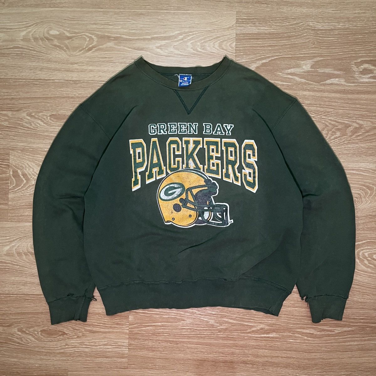 Champion × NHL × Vintage *Distressed* Green Bay Packers Champion 80’s Made in USA Size US XL / EU 56 / 4 - 1 Thumbnail