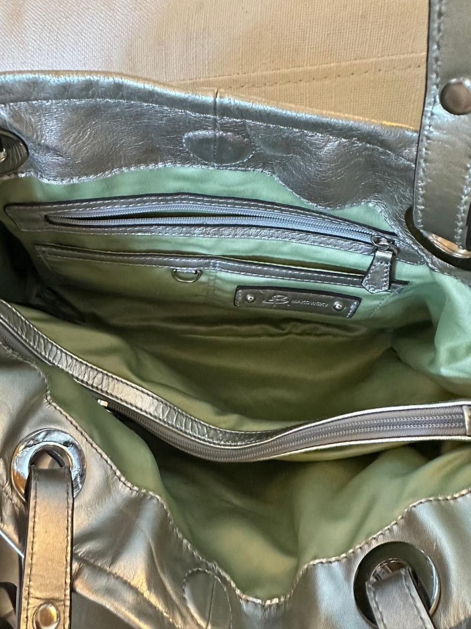 Other B. Makowsky Gold Metallic Leather Shoulder Bag Size ONE SIZE - 7 Thumbnail