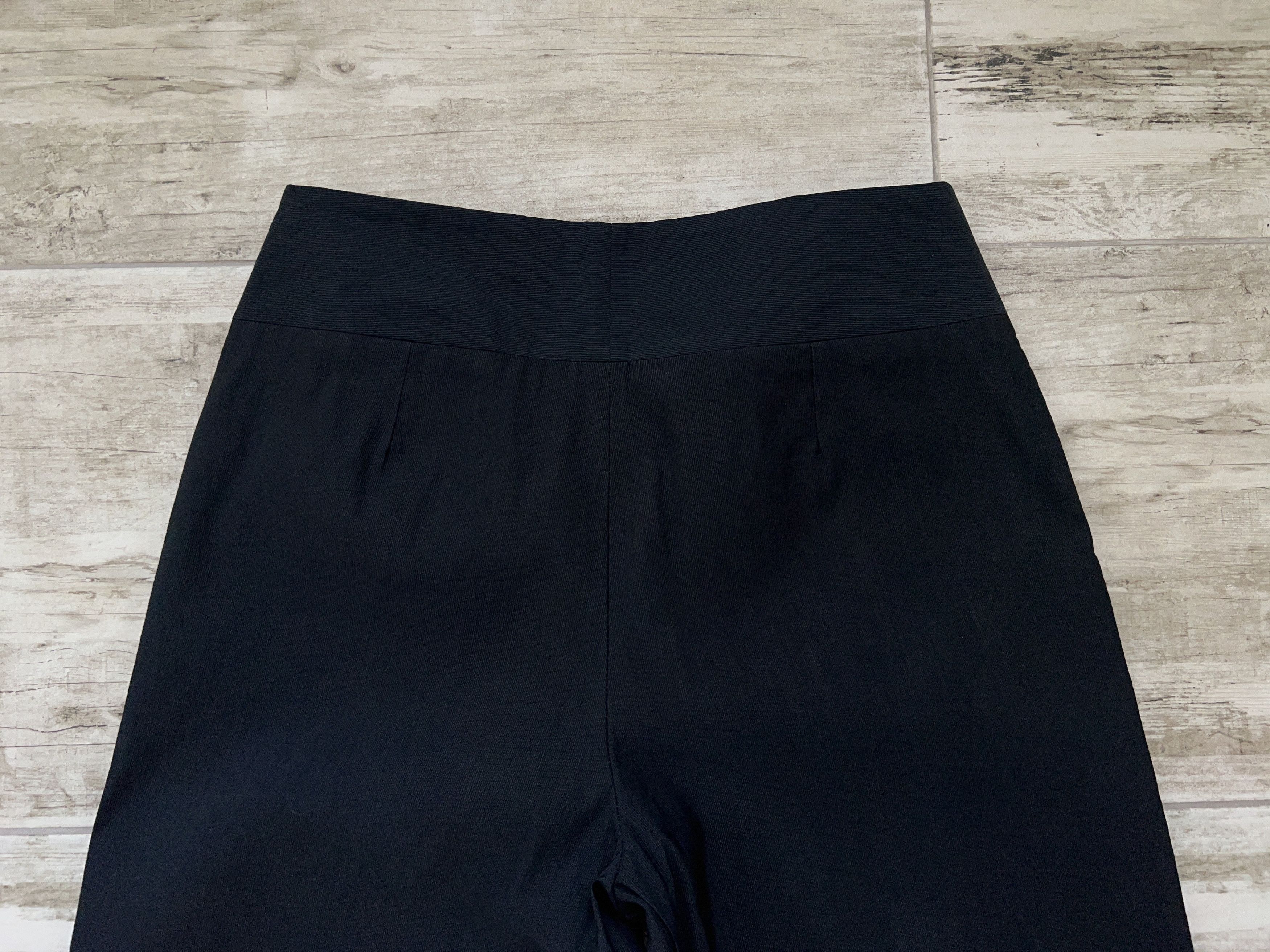 Chanel × Designer Womens 2009 Ribbed Wide Leg Palazzo Pants Trousers Black Size 28" / US 6 / IT 42 - 18 Thumbnail