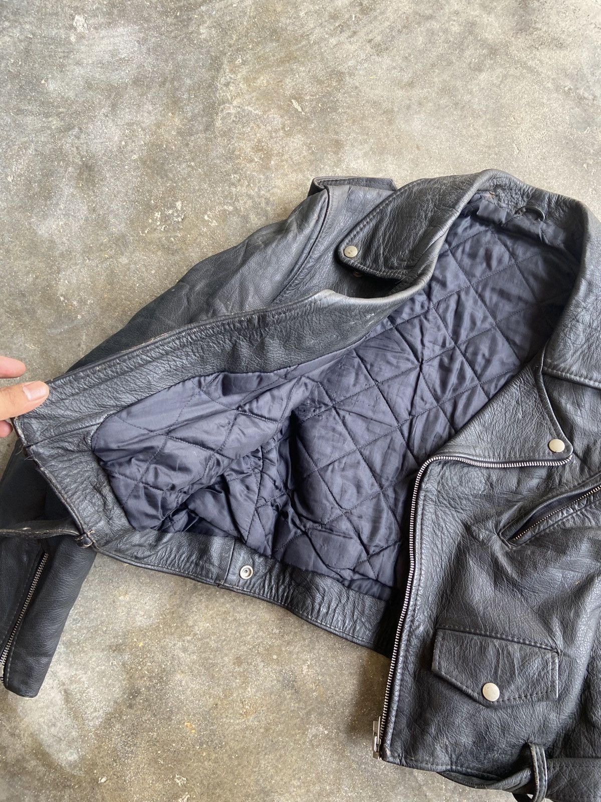 Vintage MARLON BRANDO VTG DOUBLE COLAR GENUINE LEARHER JACKET Size US M / EU 48-50 / 2 - 20 Thumbnail