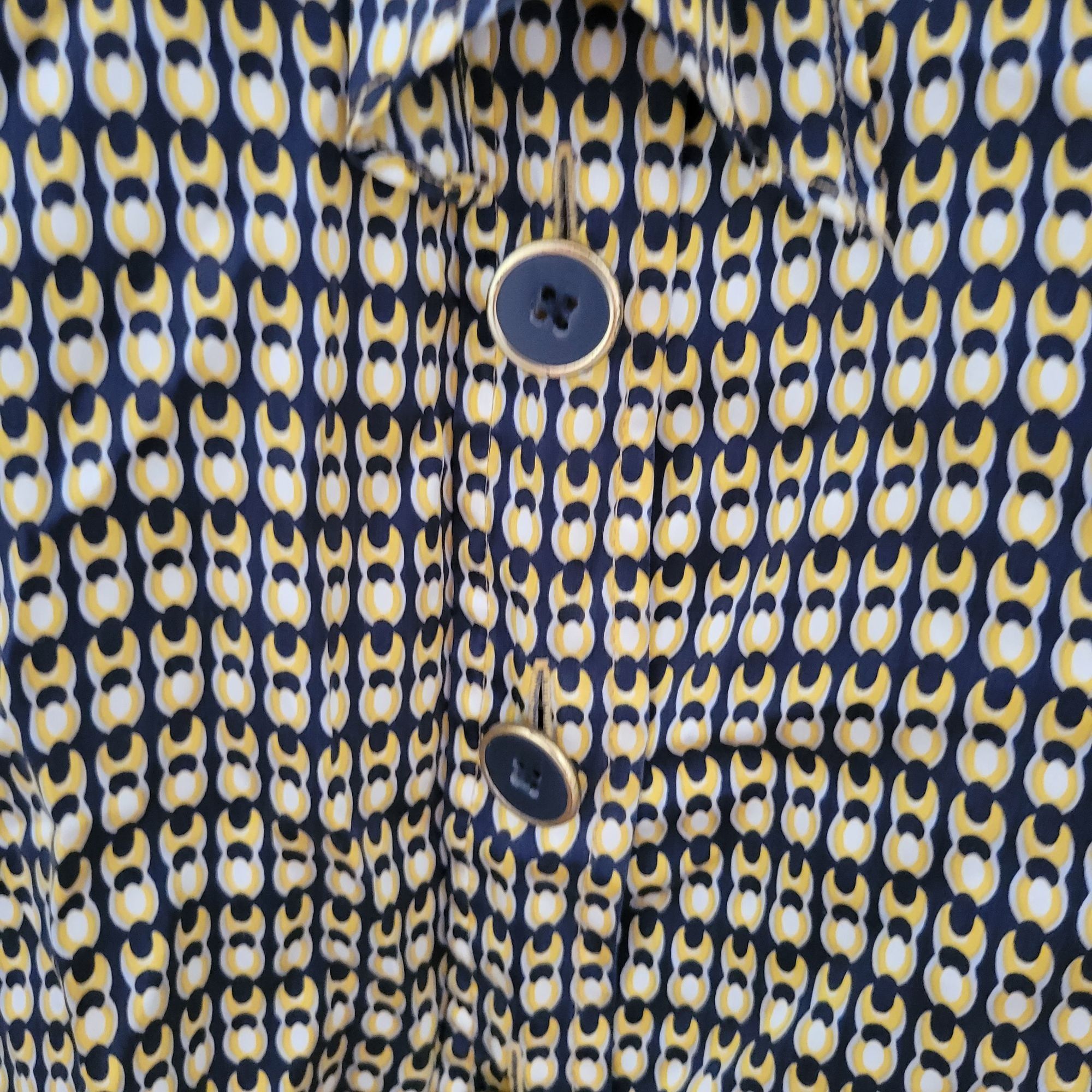 Vintage Peter Nygard Silk Blouse 22 Geometric Print Long Sleeve Butt Size 3XL / US 20-22 - 5 Thumbnail