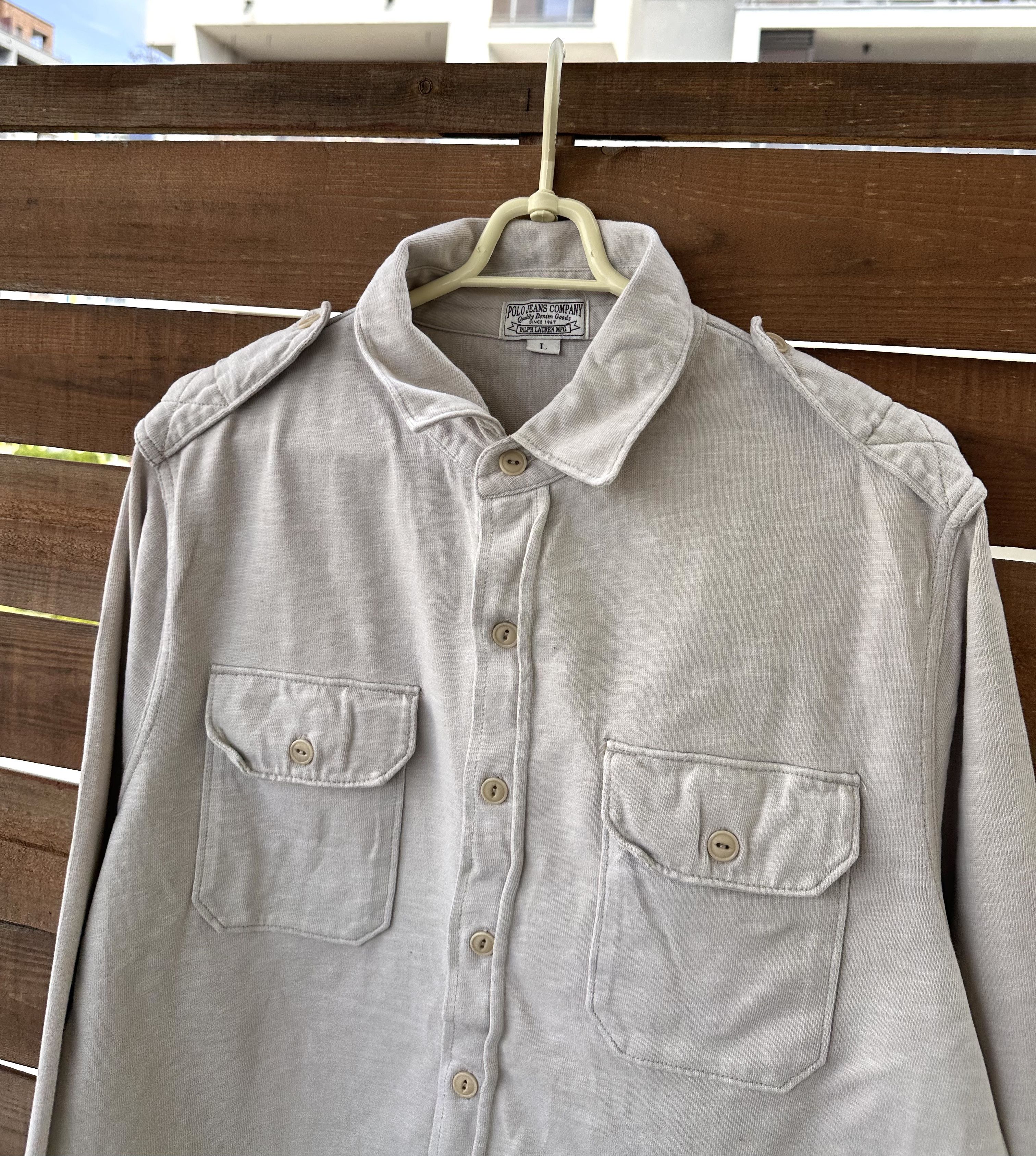 Ralph Lauren × Vintage Vintage Ralph Lauren polo jeans thick shirt Size US L / EU 52-54 / 3 - 3 Thumbnail