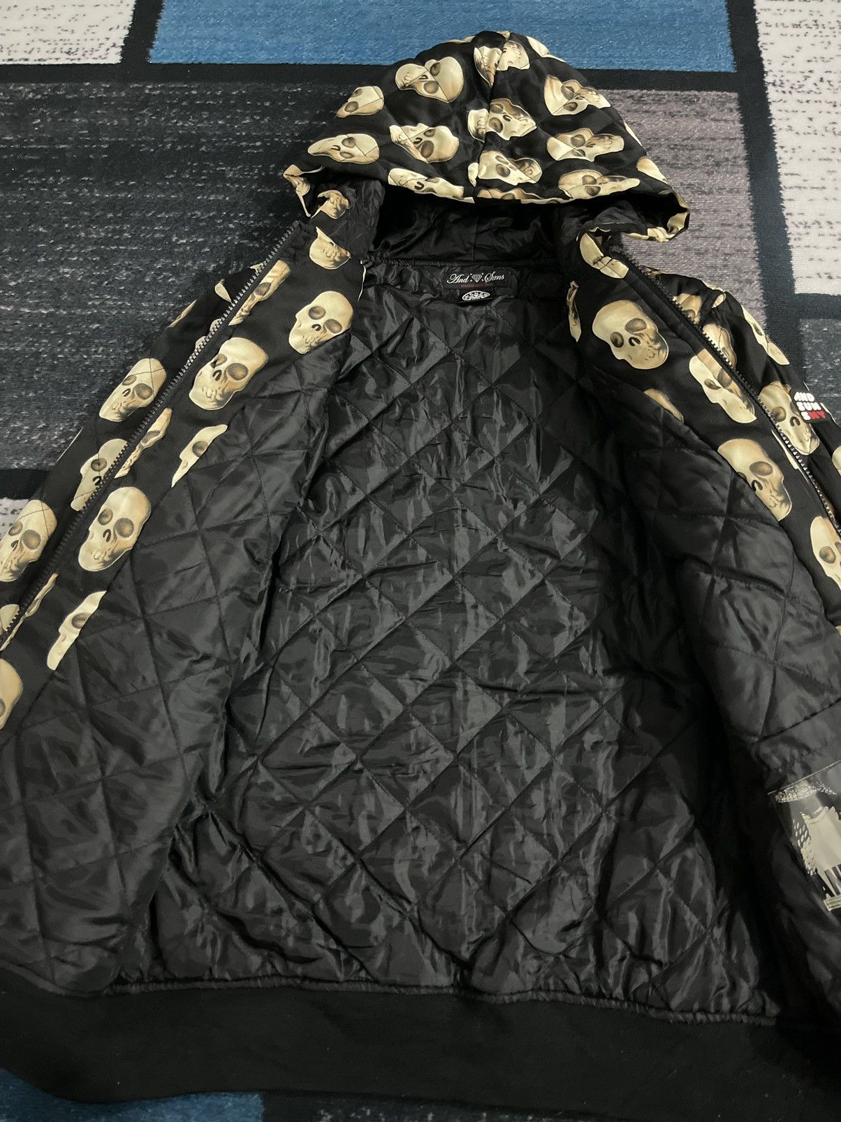 Japanese Brand AND SUNS SKULS FULLPRINT HOODIE JACKET Size US L / EU 52-54 / 3 - 15 Thumbnail