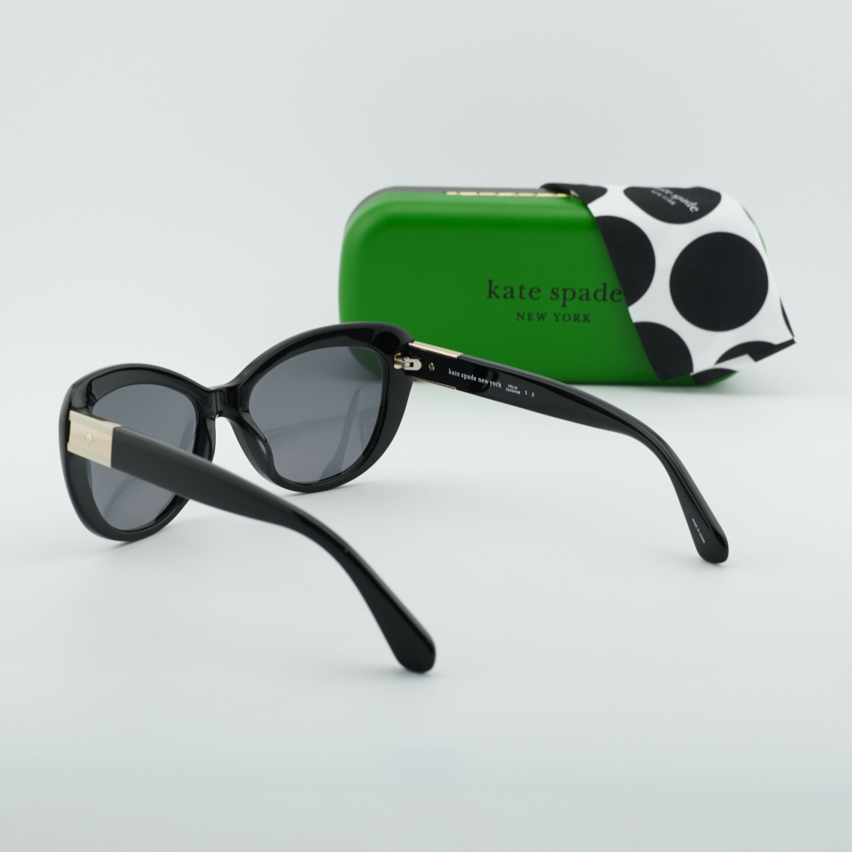 Kate Spade Kate Spade EMMALYNN/S 0807 M9 Sunglasses Black Cat Eye Frame Size ONE SIZE - 10 Thumbnail