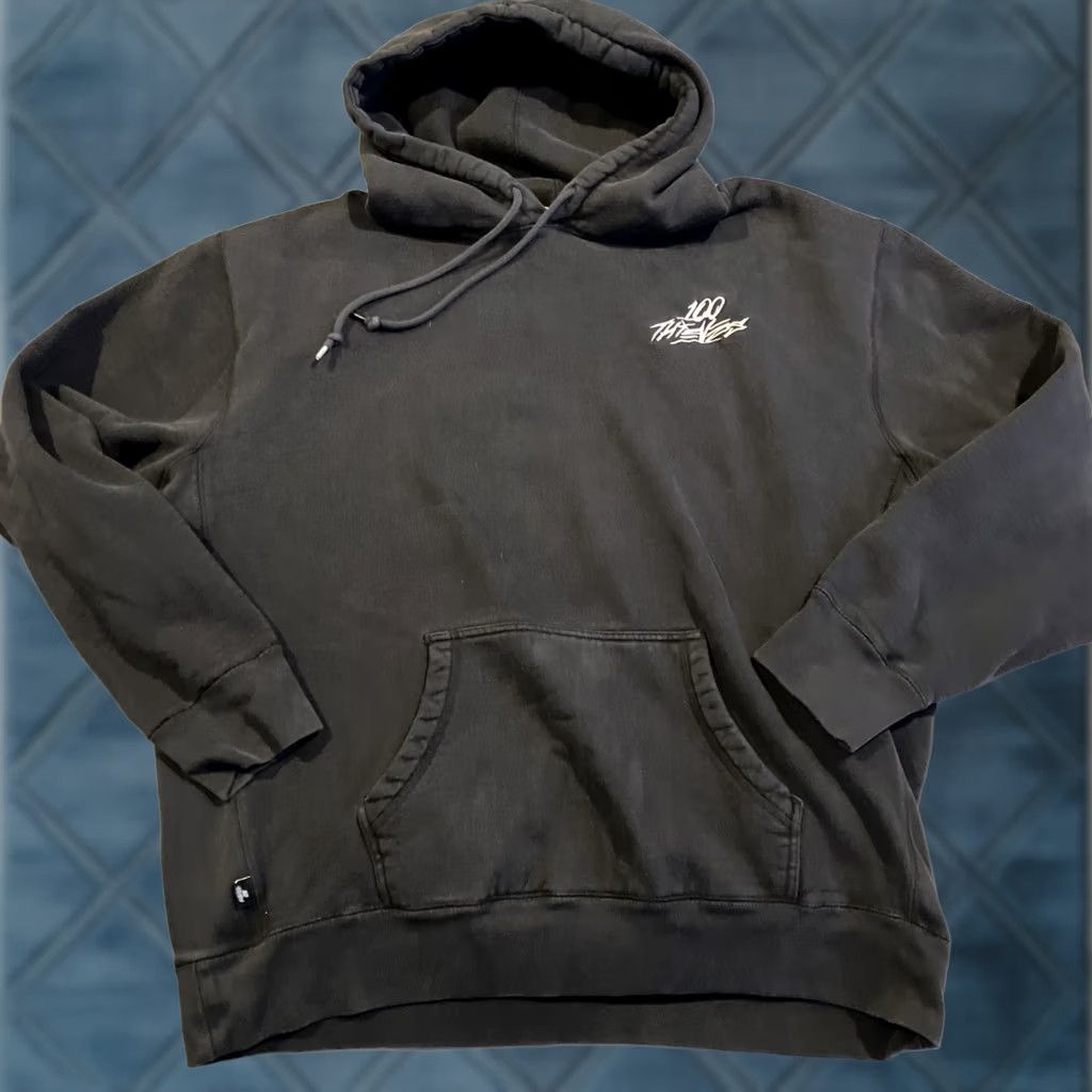 100 Thieves 100 Thieves Hoodie Regular Heavyweight Embroidered Black Reverse Weave Pockets Pullover Sweatshirt XXL Men Size US XXL / EU 58 / 5 - 1 Thumbnail