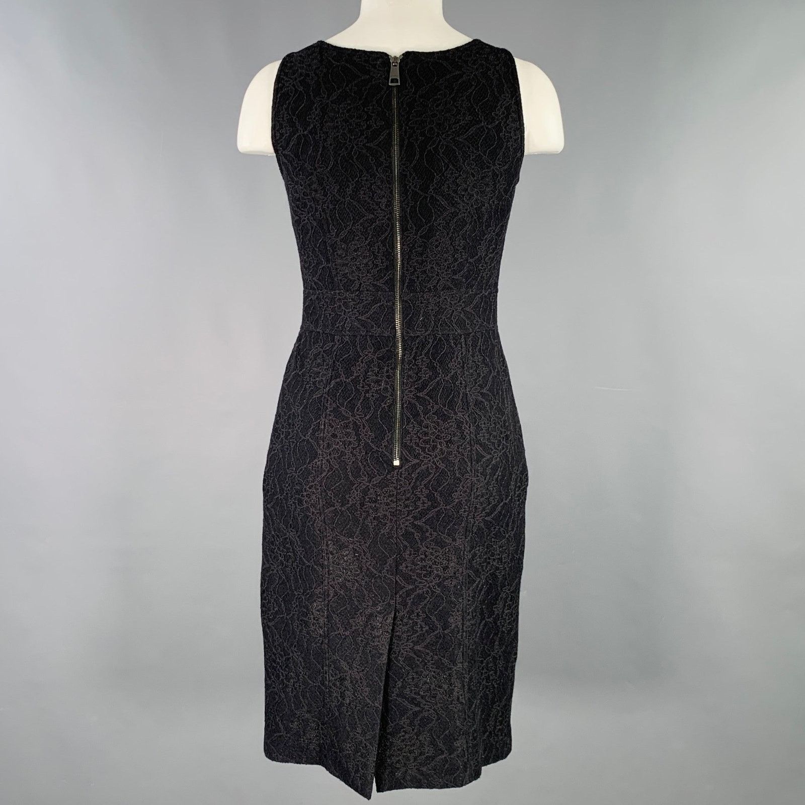 Burberry Black Polyamide Blend Floral Sleeveless Cocktail Dress Size S / US 4 / IT 40 - 4 Thumbnail