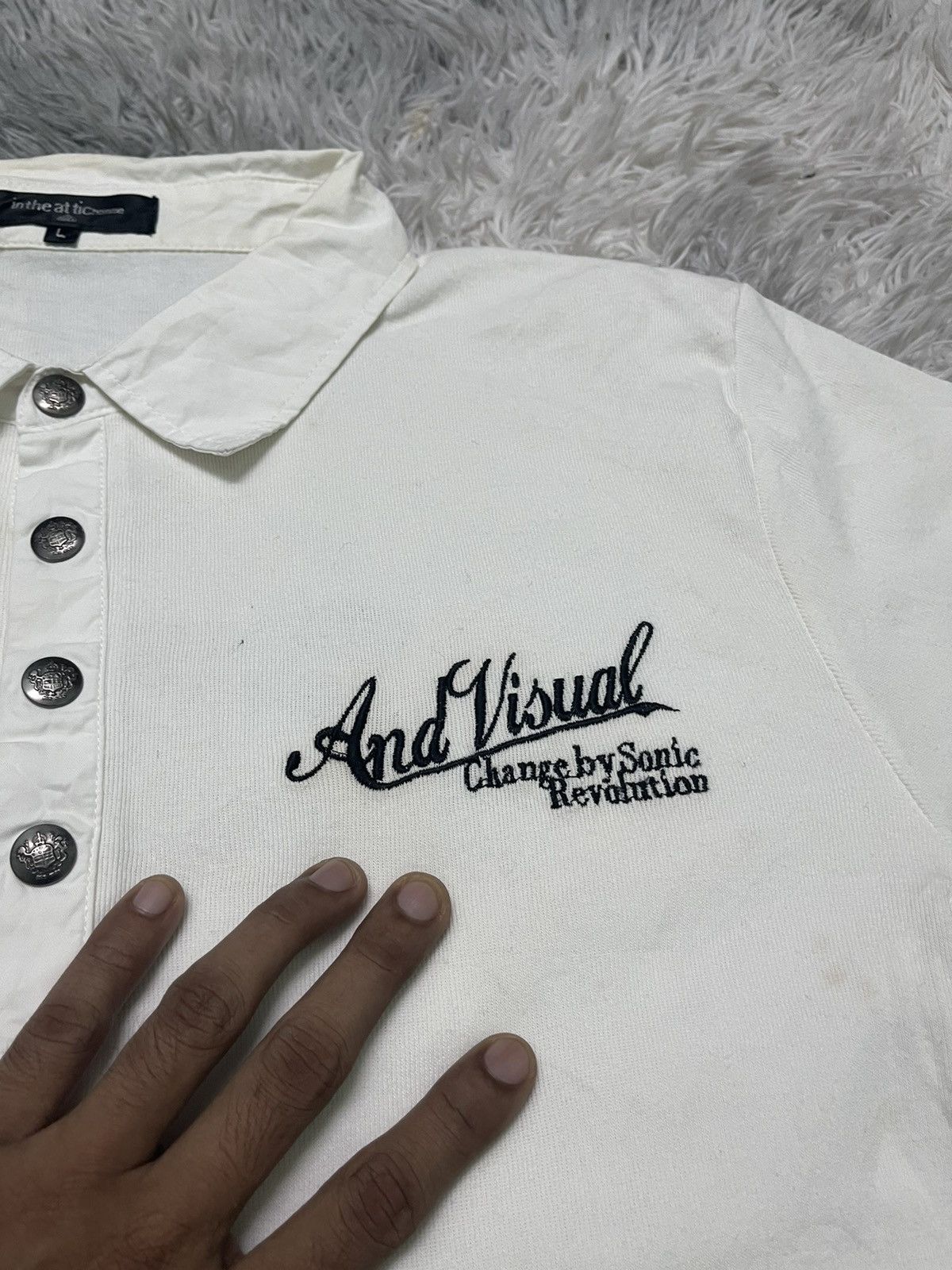 In The Attic 2000s IN THE ATTIC HOMME HALF BUTTON BONES TEES Size US S / EU 44-46 / 1 - 6 Thumbnail