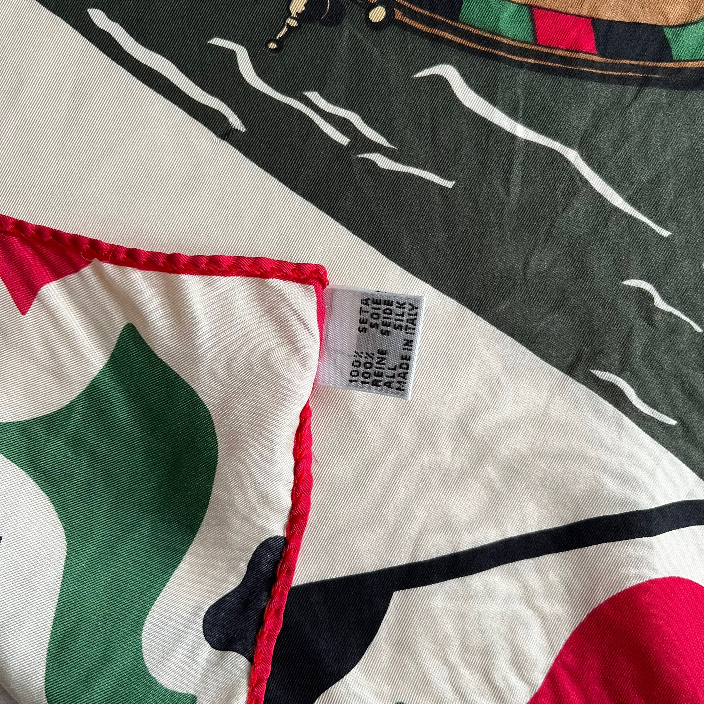 Balmain Vintage 90s Pierre Balmain Peugeot 306 Print Silk Scarf Size ONE SIZE - 3 Thumbnail