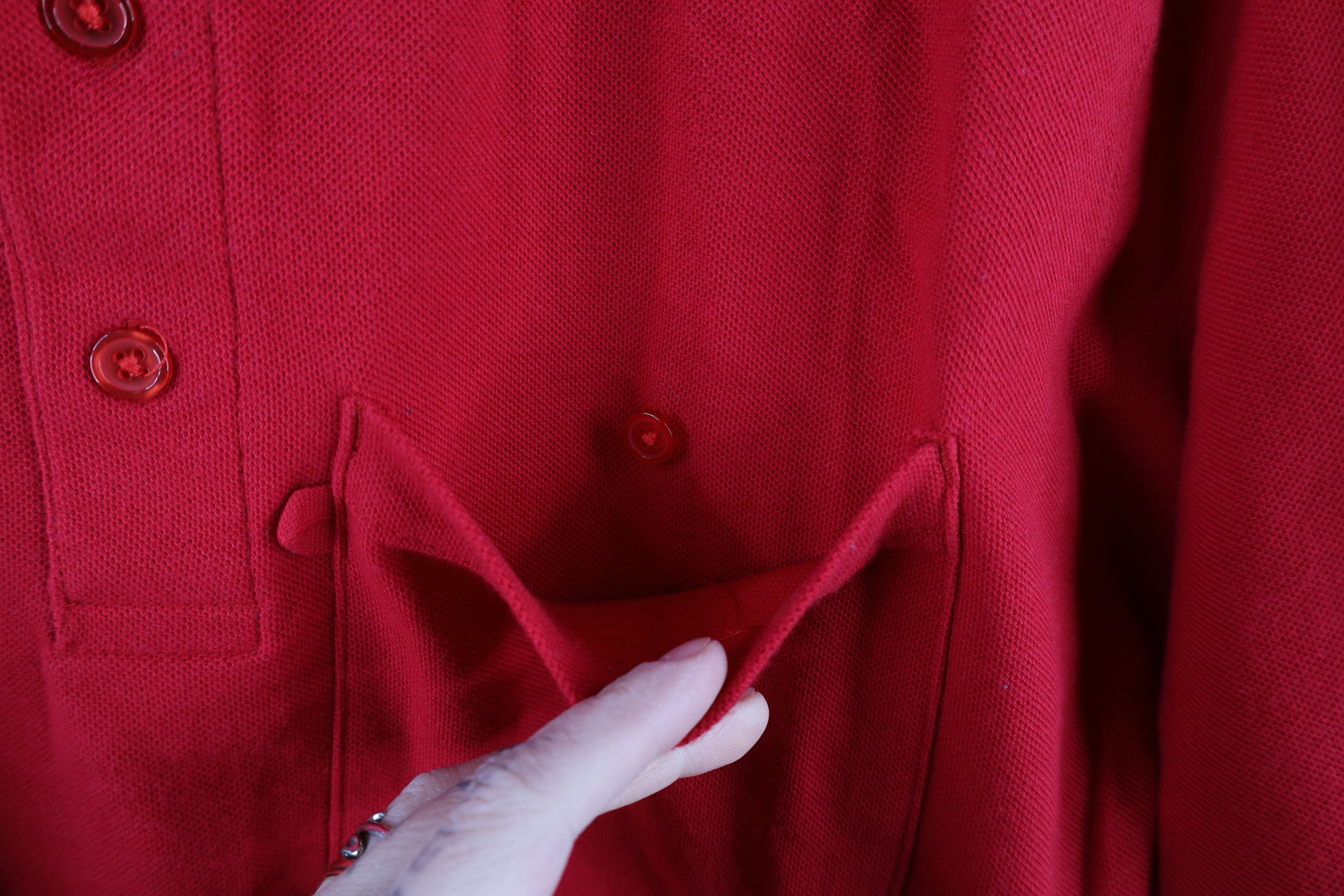 Vintage Vintage 90s Streetwear Knit Collared Golf Polo Shirt Red Size US M / EU 48-50 / 2 - 5 Thumbnail