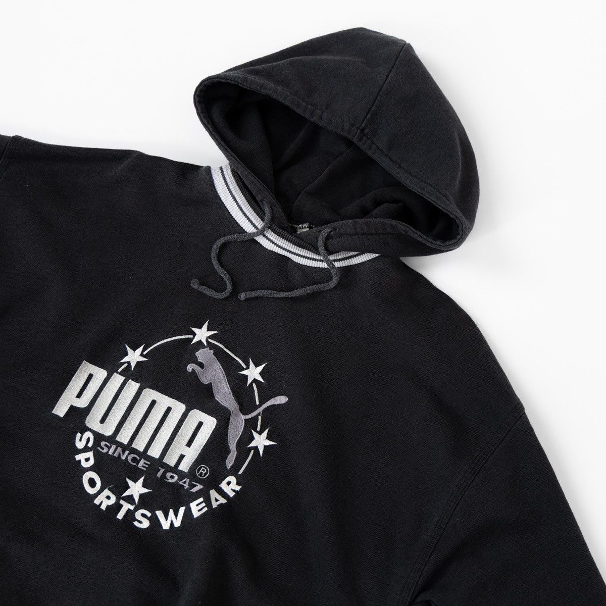 Puma Puma Vintage Mens Black Hoodie Big Logo Sportswear Pullover Size US L / EU 52-54 / 3 - 3 Thumbnail