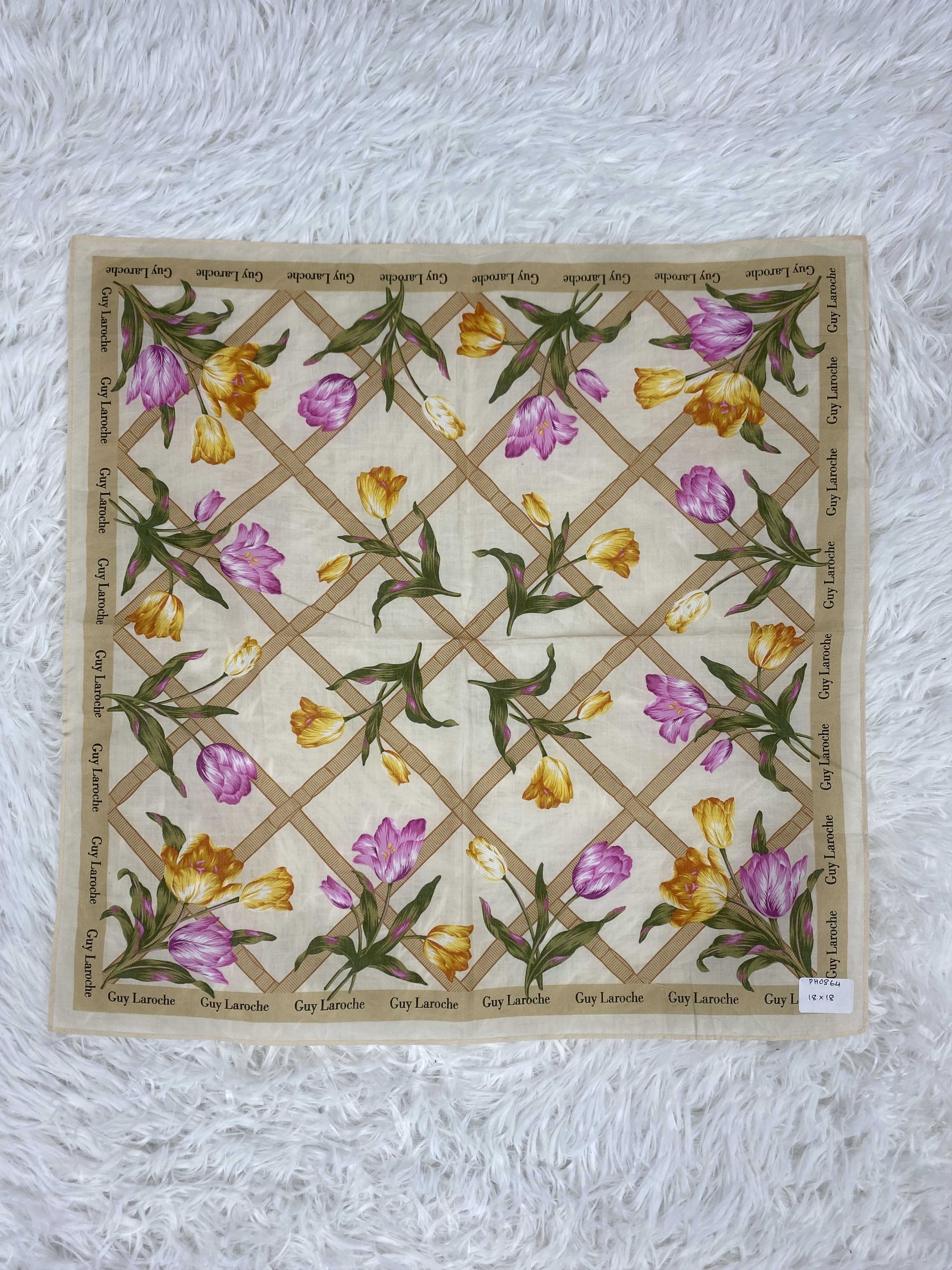 Guy Laroche × Vintage Vintage Guy Laroche Handkerchief Neckerchief PH0864 Size ONE SIZE - 3 Thumbnail