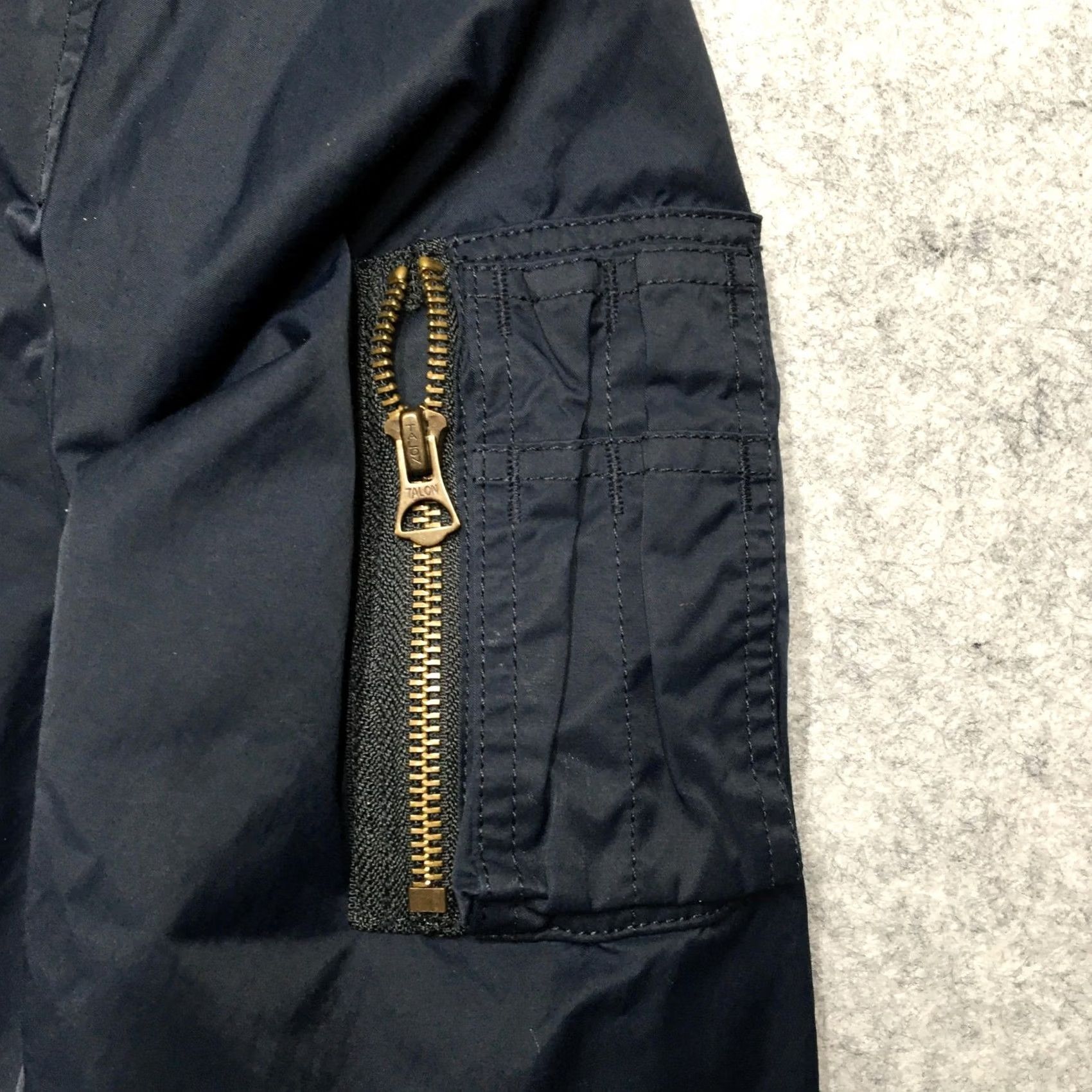 Wallace & Barnes Wallace & Barnes Jacket Mens L Blue Nylon Bomber Full Zip Lined Ribbed Hem Casual Travel Size US L / EU 52-54 / 3 - 4 Thumbnail