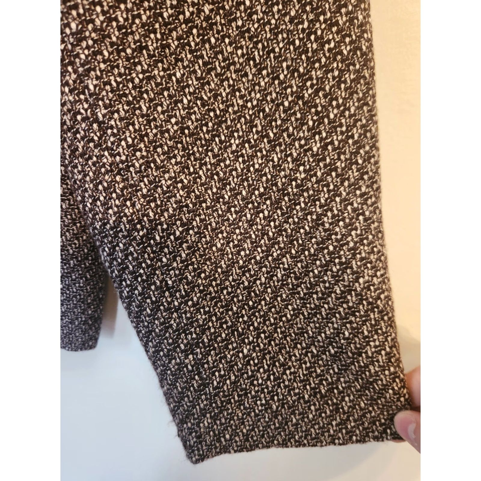Vintage VINTAGE JG Hook Collarless Tweed V-Neck Blazer Jacket 30W Plus Women Brown Tweed Blazer Jacket Size 4XL / US 24-26 - 5 Thumbnail