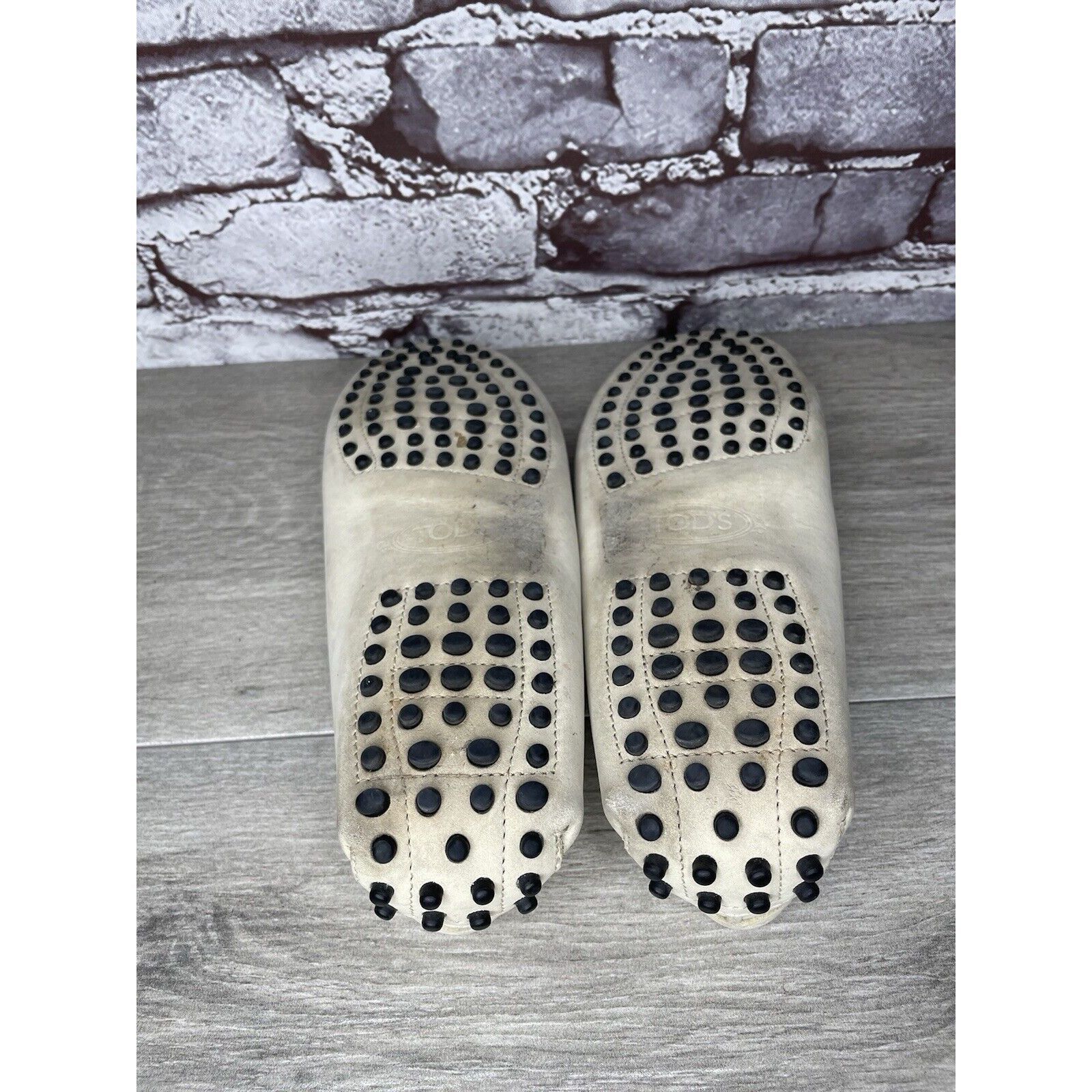 Tod's TOD'S Ivory Off White Suede Leather Moc Loafers Driving Shoe Size US 8 / IT 38 - 9 Thumbnail