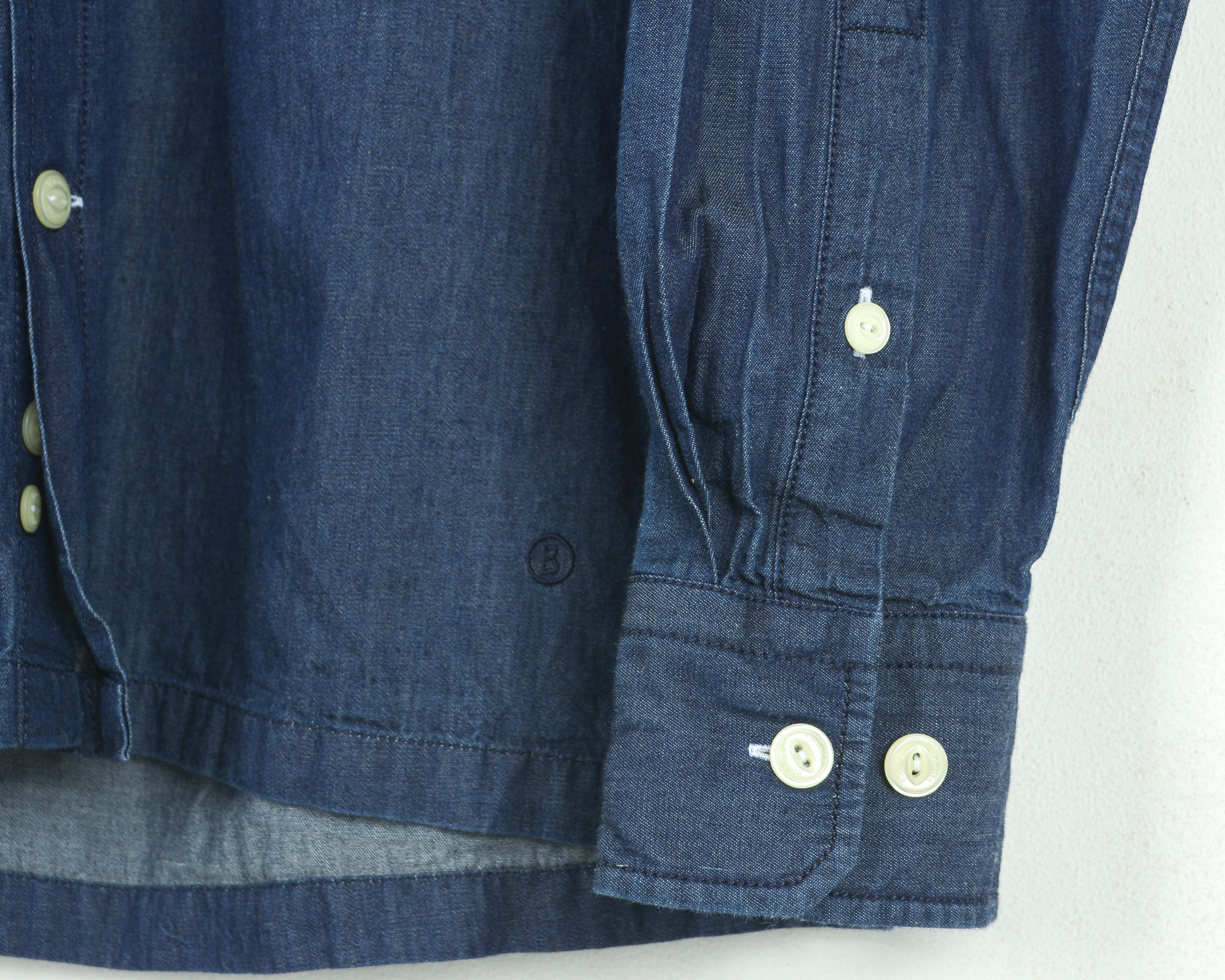 Bogner Men S Denim Shirt Oxford 39 Long Sleeve Casual Blue Button Size US S / EU 44-46 / 1 - 4 Thumbnail