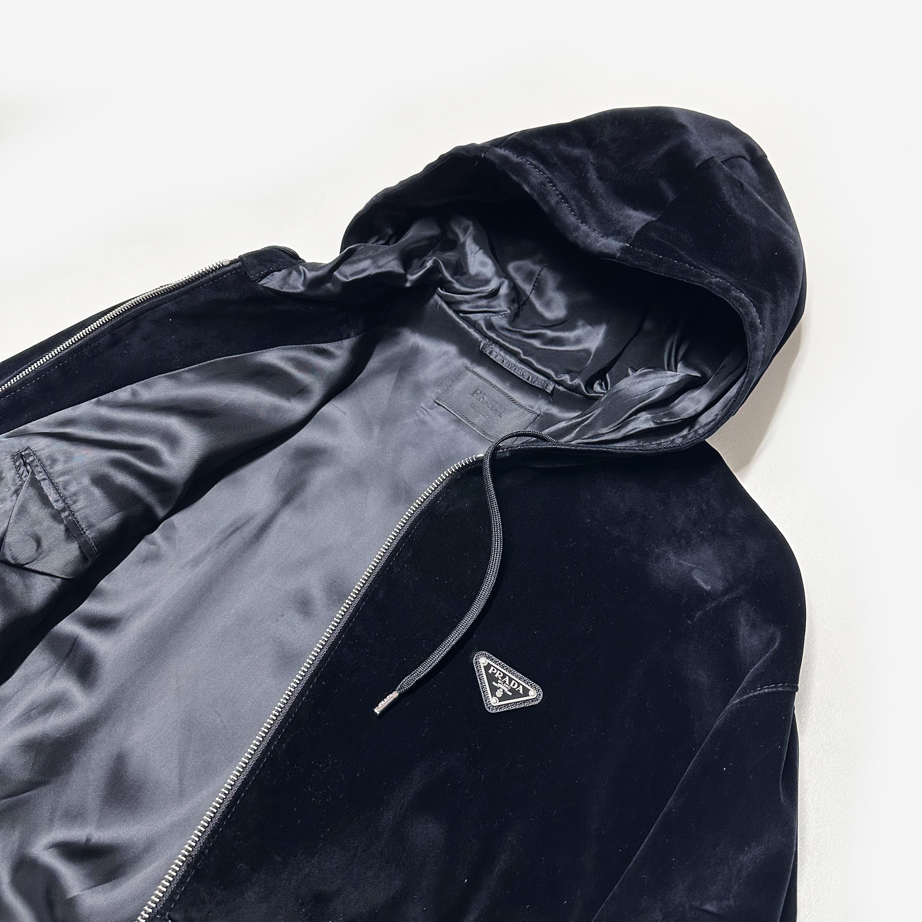 Prada Prada mens size Medium M velvet frank ocean jacket black Size US M / EU 48-50 / 2 - 7 Thumbnail