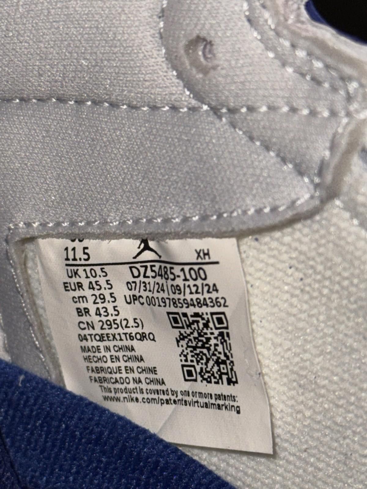 Jordan Brand Size 11.5 - Air Jordan 1 Retro OG High Rare Air - Size US 11.5 / EU 44-45 - 8 Thumbnail