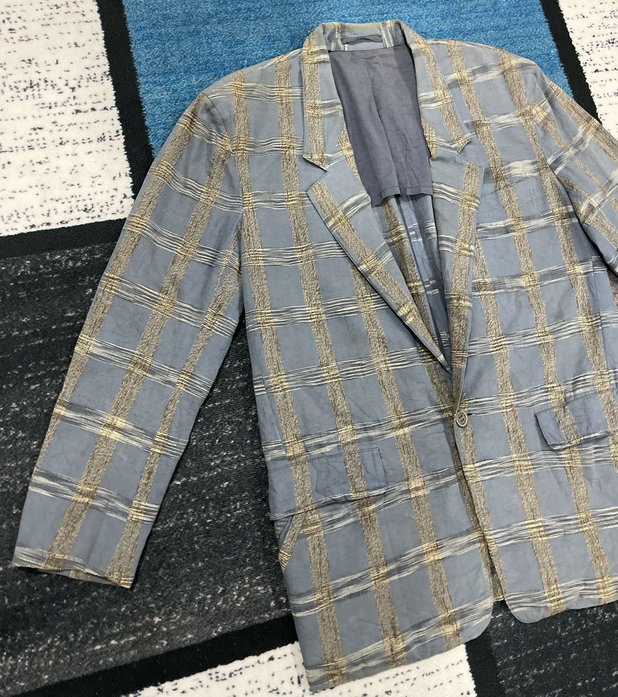 Vintage VINTAGE ISSEY MIYAKE TARTAN COAT JACKET Size US M / EU 48-50 / 2 - 4 Thumbnail