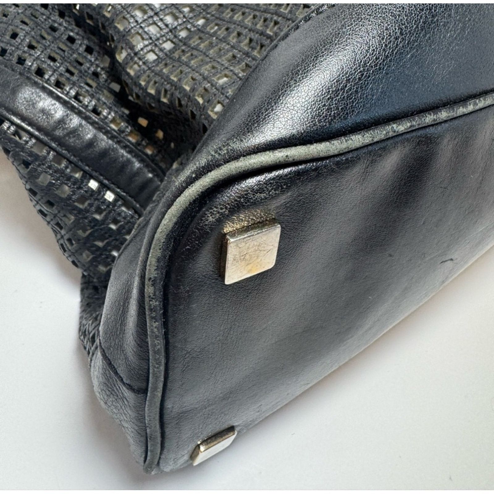 Michael Kors Michael Kors Bridget Black Leather Large Perforated Tote Bag Size ONE SIZE - 10 Thumbnail