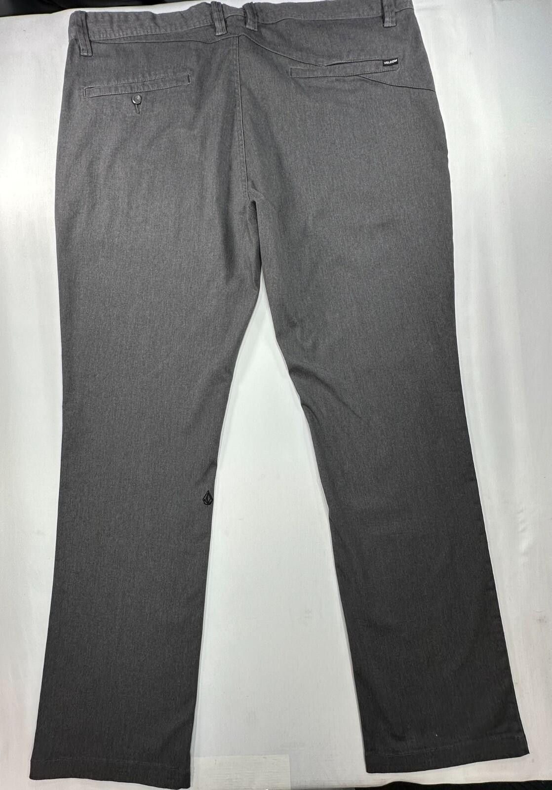 Volcom Volcom Flat Embroidered Cotton/Poly Chinos Gray Mens 42/34 Size US 42 / EU 58 - 2 Thumbnail