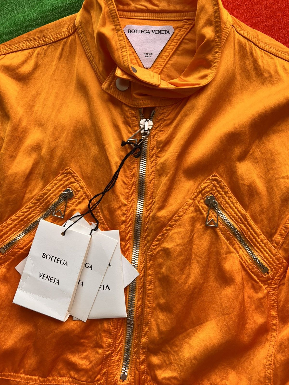 Bottega Veneta XS -S Bottega Veneta Fluid Satin Parka Dress Orange 36 shirt Size XS / US 0-2 / IT 36-38 - 4 Thumbnail