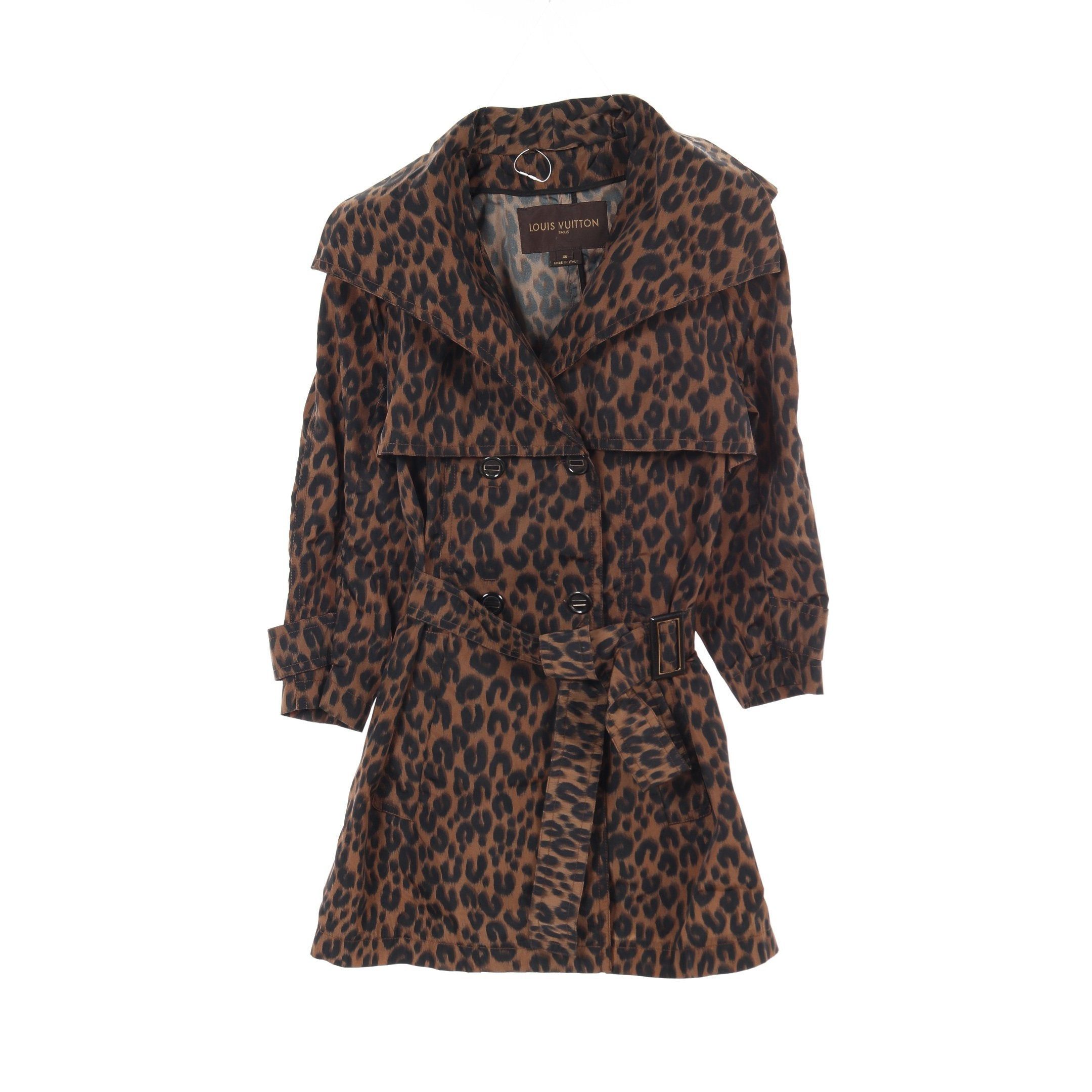 Louis Vuitton Louis Vuitton Coat Leopard Nylon Brown Black Size ONE SIZE - 1 Thumbnail