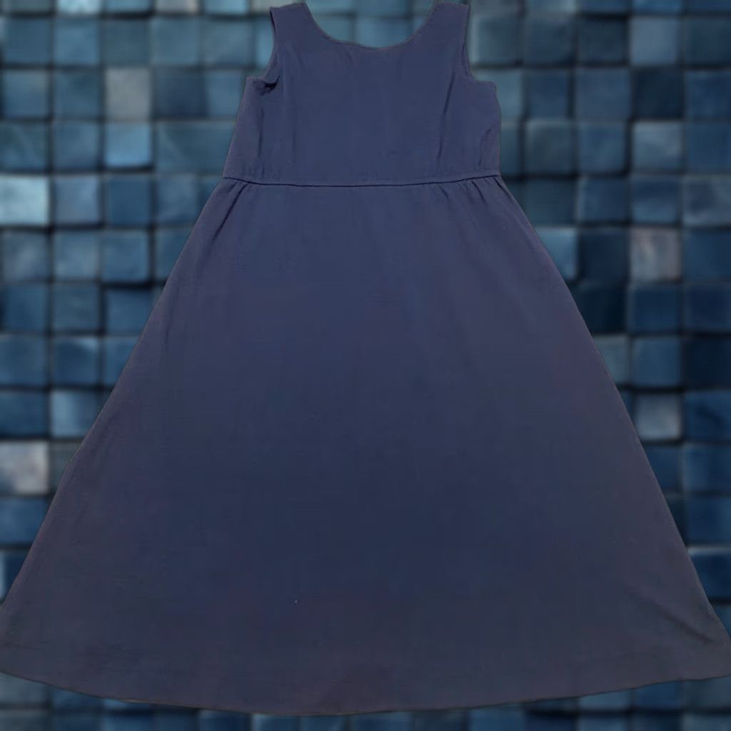 Talbots Talbots Dress Solid Blue Fit & Flare Sleeveless A-Line Round Neck Kn partial Petite PL Womens Size L / US 10 / IT 46 - 1 Thumbnail