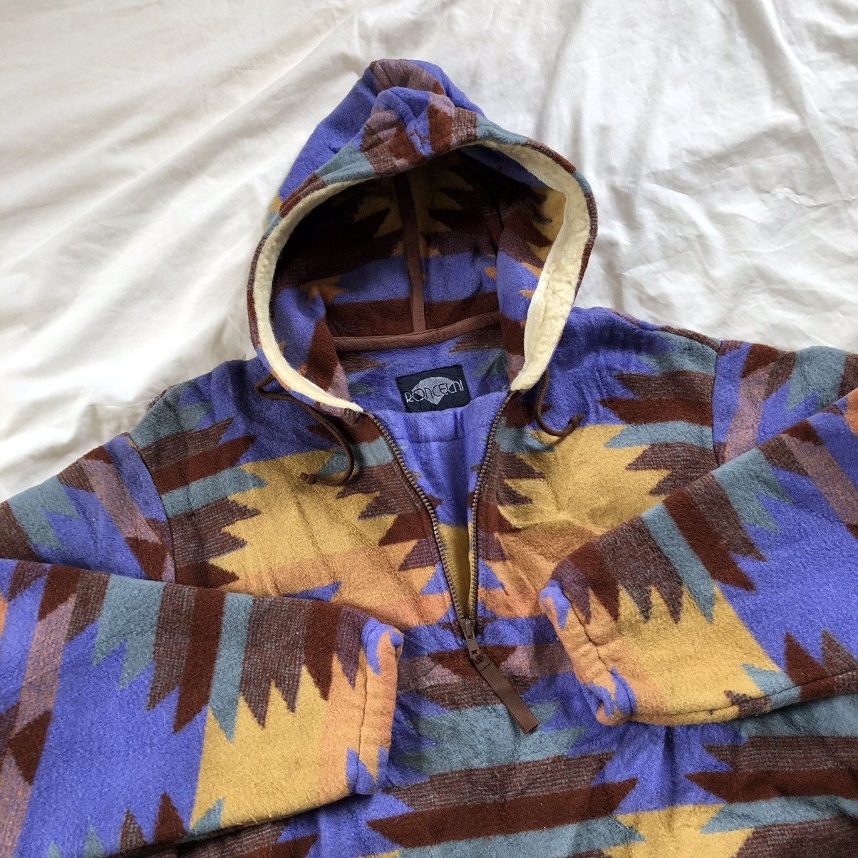 Aztech Mountain RONCELNI Navajo Native Half Zip Hoodie Fleece Jacket Size US XL / EU 56 / 4 - 4 Thumbnail