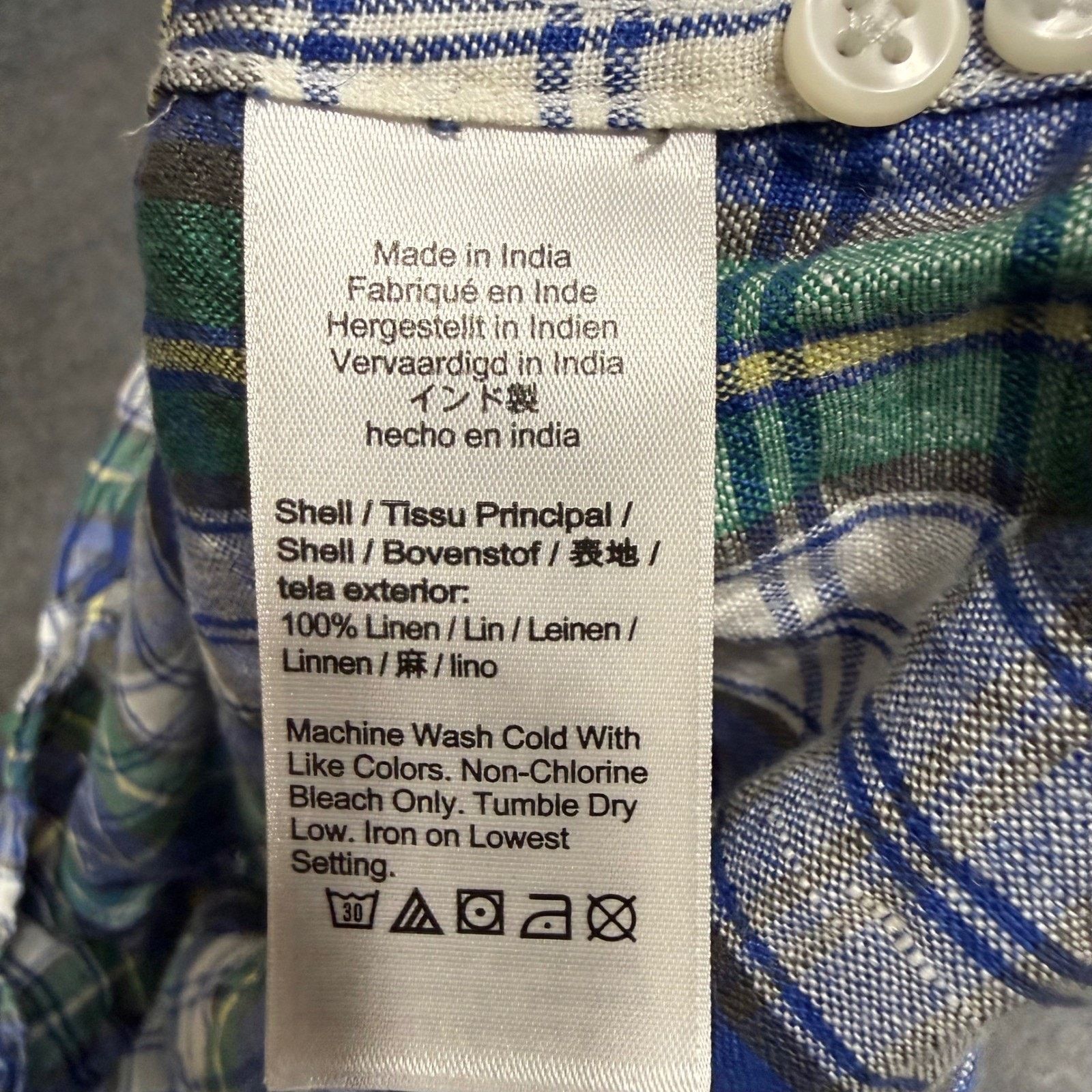 J.Crew J.Crew Baird McNutt Irish Linen Shirt Mens M Slim Plaid Size US M / EU 48-50 / 2 - 4 Thumbnail