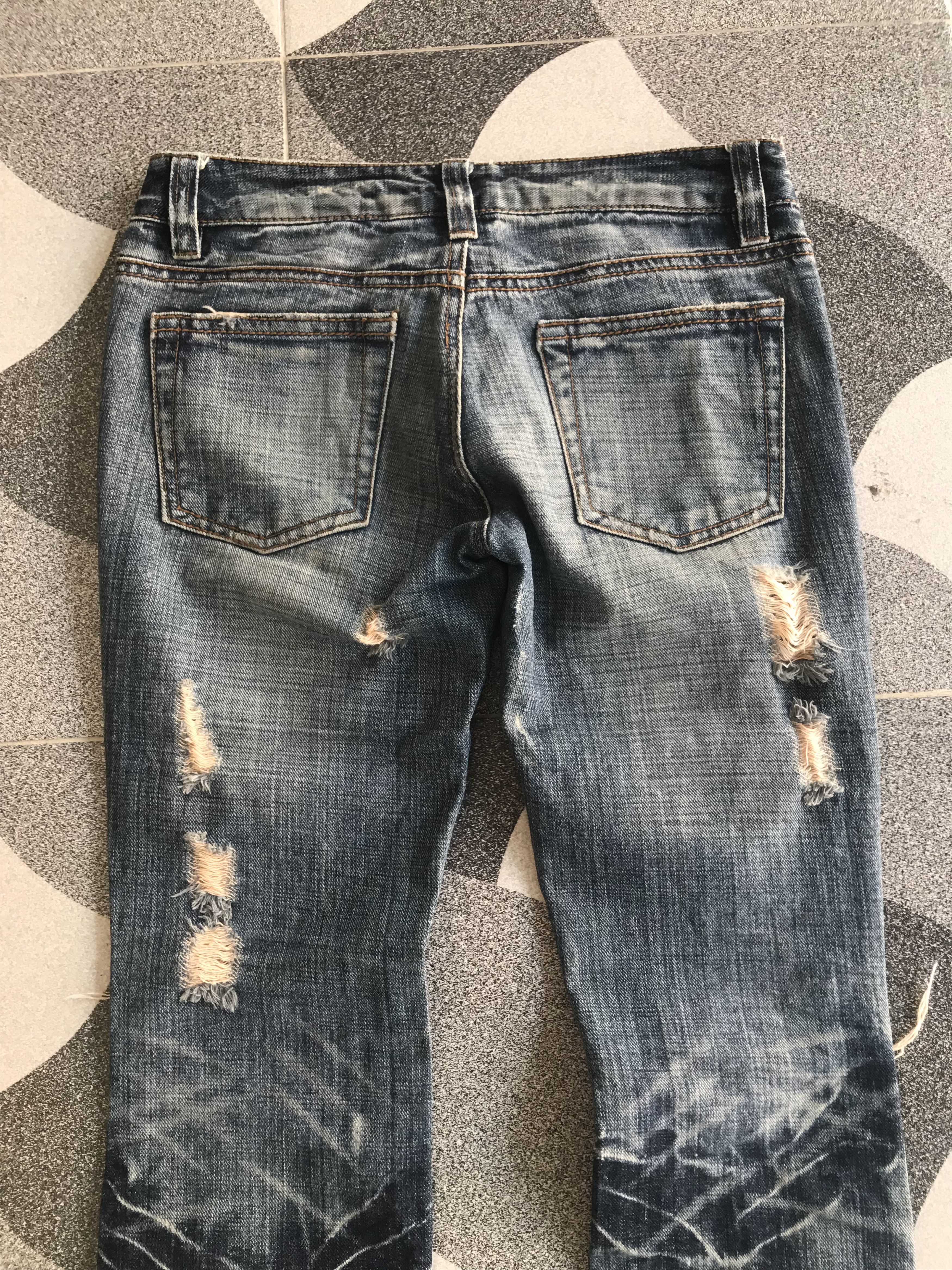 If Six Was Nine × Le Grande Bleu (L.G.B.) × Lip Service Lip Service Distressed Flared Denim Size US 30 / EU 46 - 6 Thumbnail