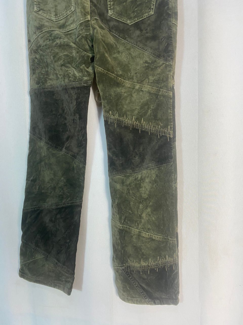 Tornado Mart Tornado mart femme velvet patchwork pants size 29-30 Size 29" - 13 Thumbnail