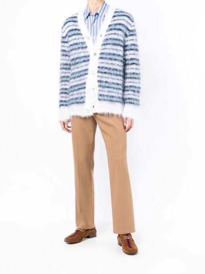 Marni o1mle1025 Striped Mohair Cardigan in Multicolor Size US L / EU 52-54 / 3 - 2 Thumbnail