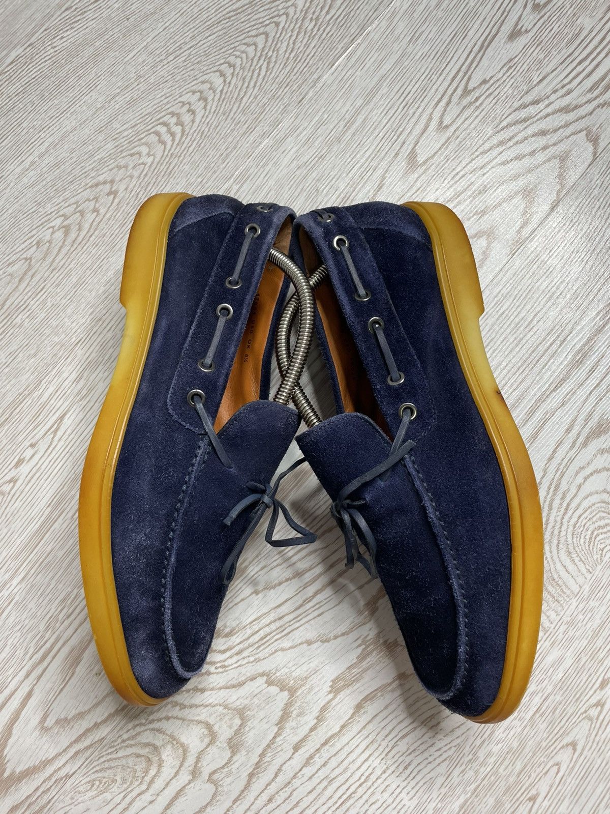 Santoni × Vintage Santoni Navy Blue suede loafers size UK 8,5 Size US 8.5 / EU 41-42 - 6 Thumbnail
