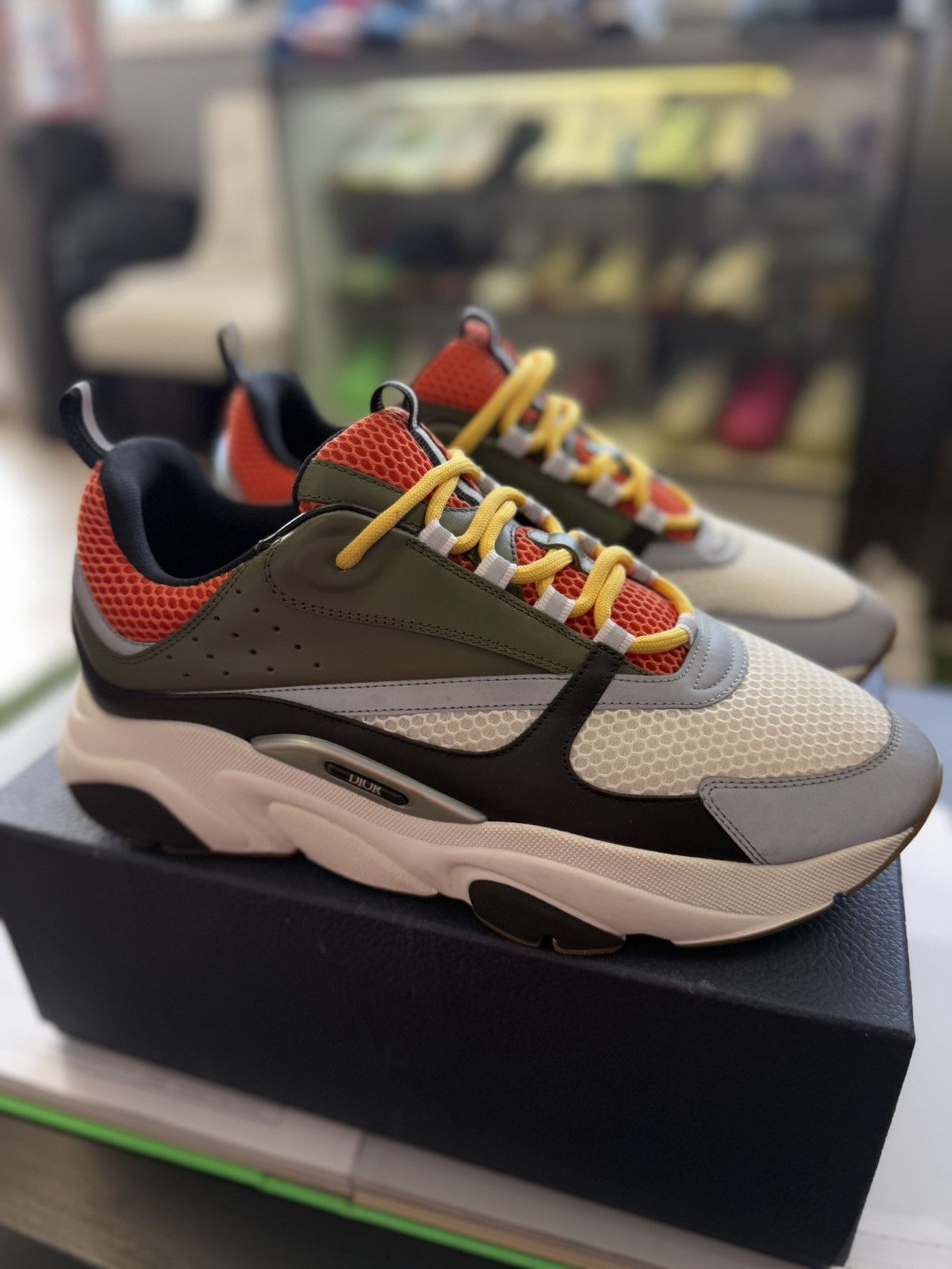 Dior Dior B22 & Peter Doig Green Orange Sneakers 13US/46EU Size US 13 / EU 46 - 3 Thumbnail