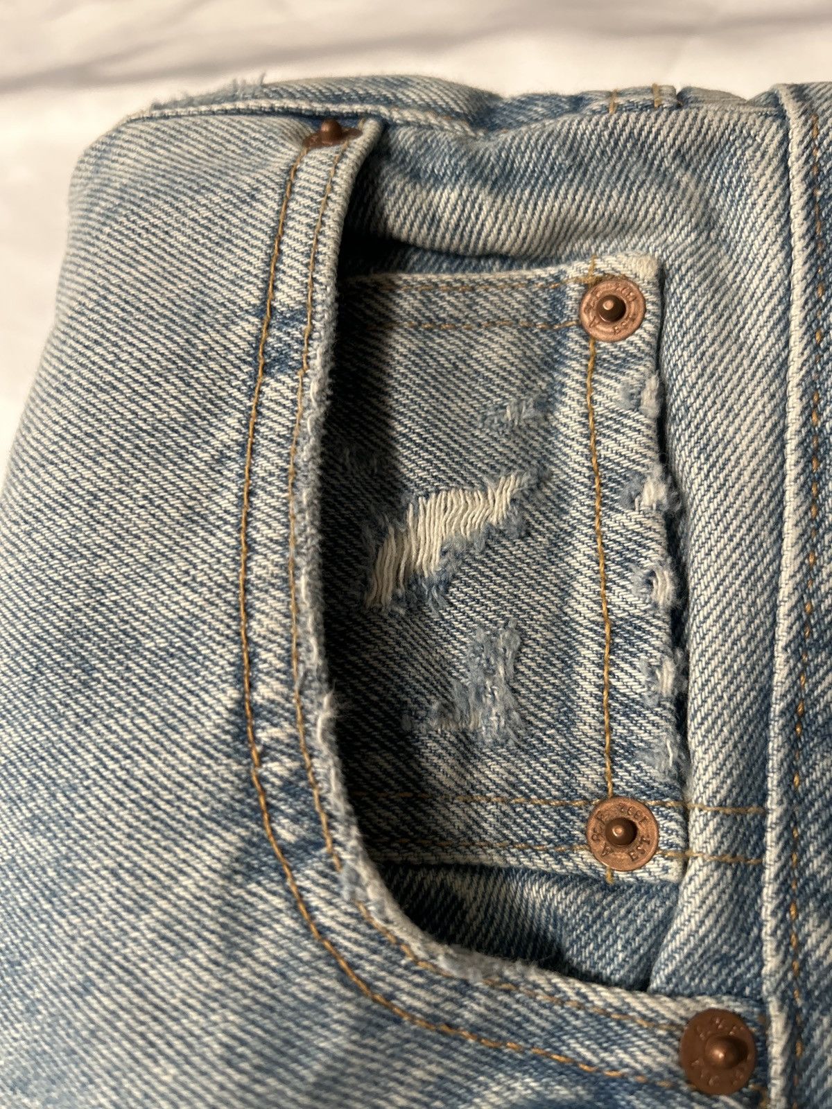 Abercrombie & Fitch Vintage Washed Blue Jeans Size US 40 / EU 56 - 6 Thumbnail
