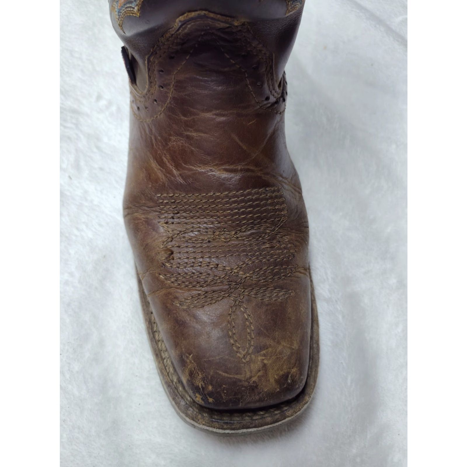 Vintage VINTAGE Double-H Boots Western Boots Men's 8.5D Brown Leather DH4645 Made in USA Square Toe Size US 9 / EU 42 - 5 Thumbnail