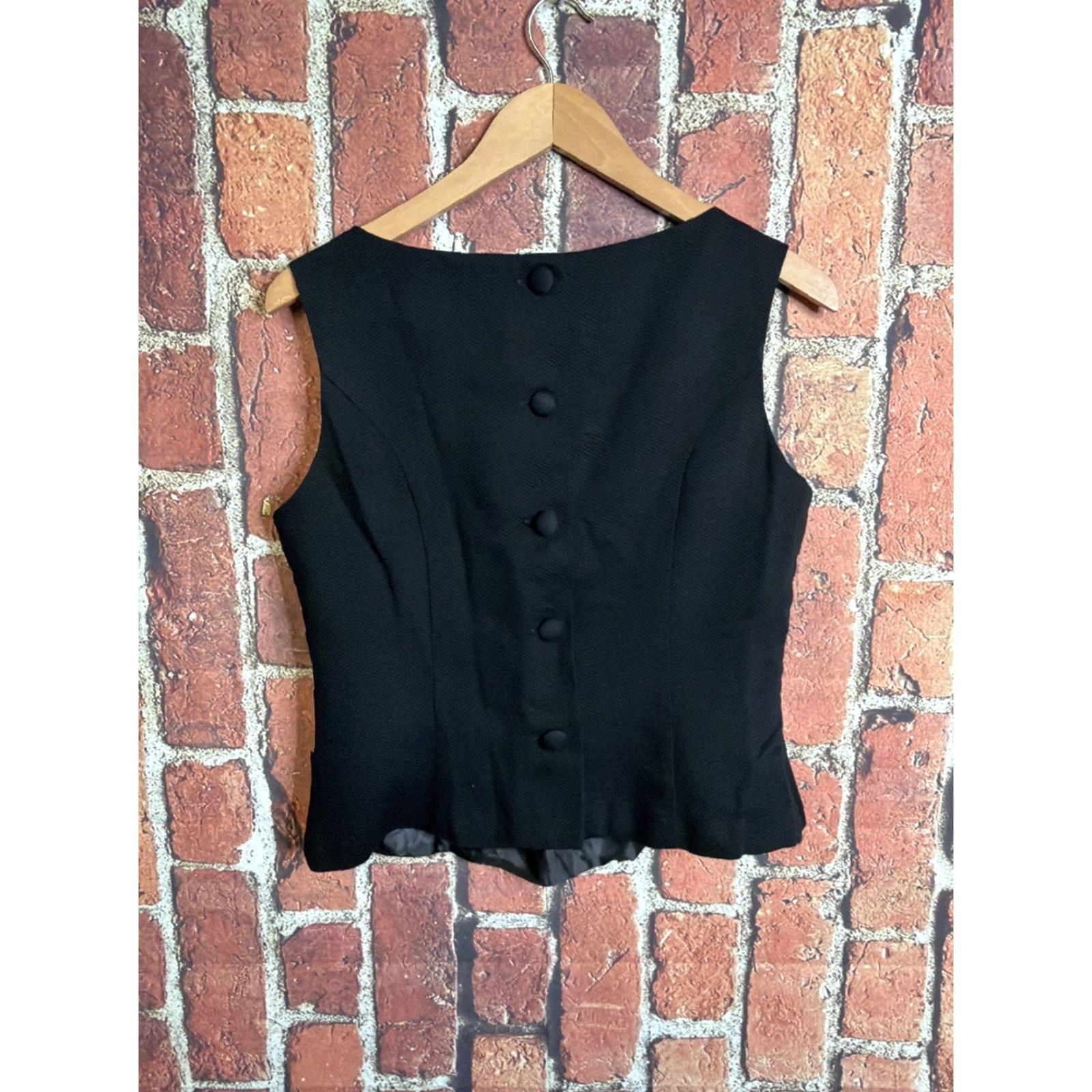 Vintage Jessica Howard Womens Blouse 12 Black Short Sleeve Embroidered Butterfly Vintage Size XL / US 12-14 / IT 48-50 - 2 Thumbnail