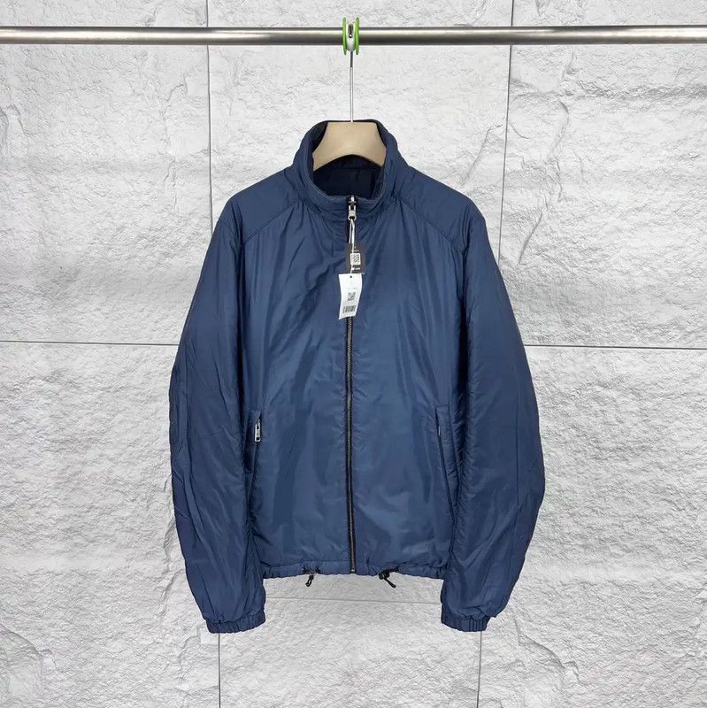 Prada Prada Navy Blue Cotton Men's Jacket Size US M / EU 48-50 / 2 - 1 Thumbnail