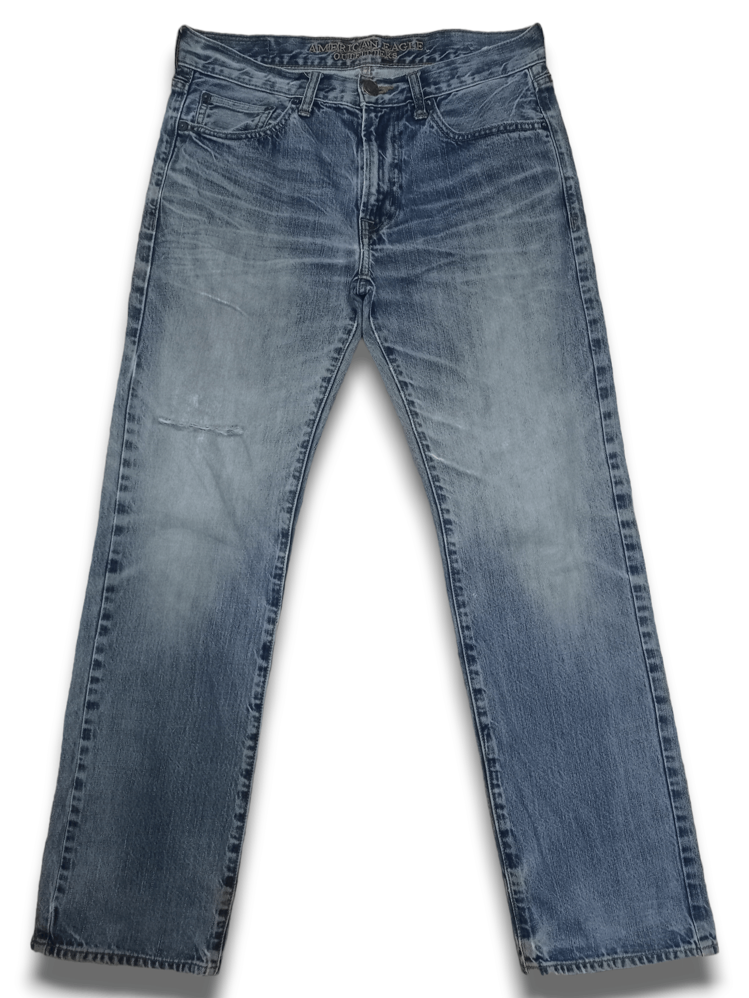 Japanese Brand Vintage Japanese Brand Blue Wash Distressed Loose Jeans Size US 31 - 3 Thumbnail