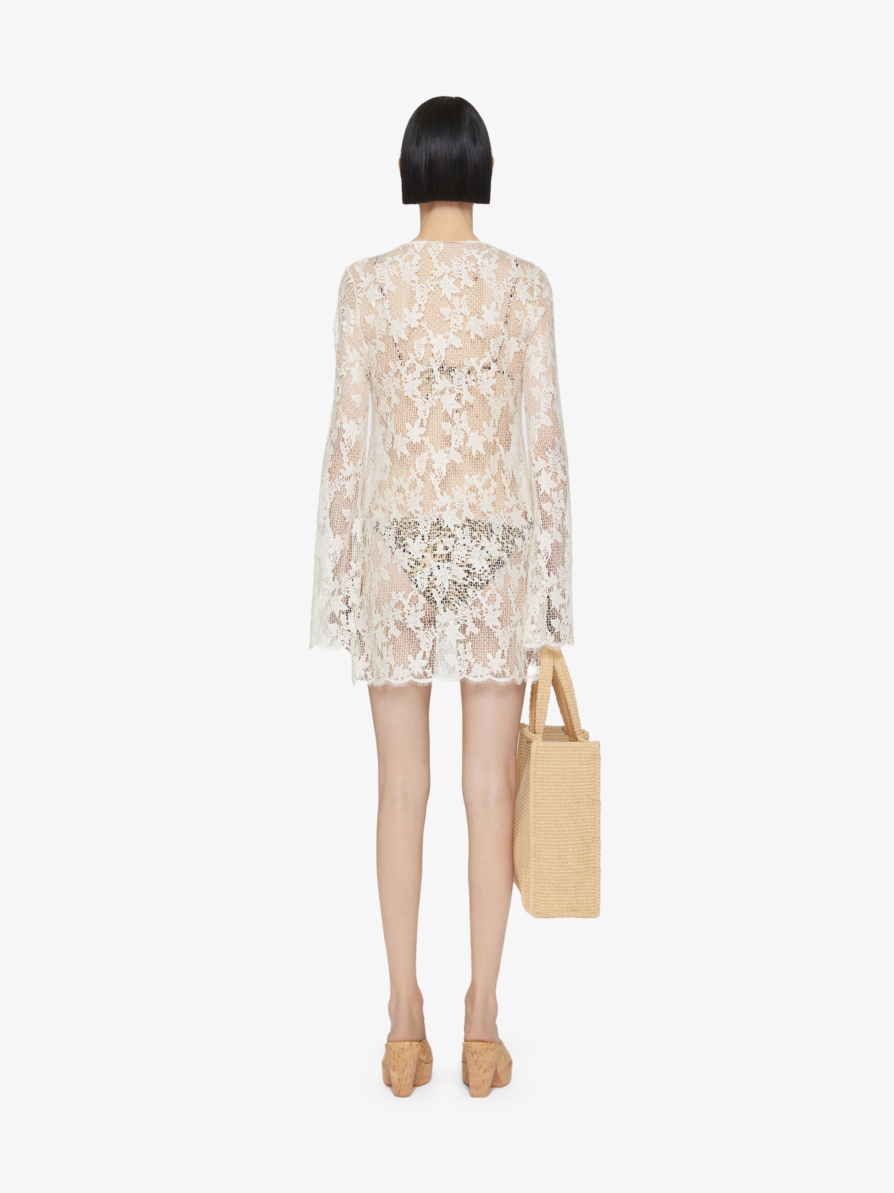 Givenchy o1srvl11e0725 Lace Dress in White Size XS / US 0-2 / IT 36-38 - 3 Thumbnail
