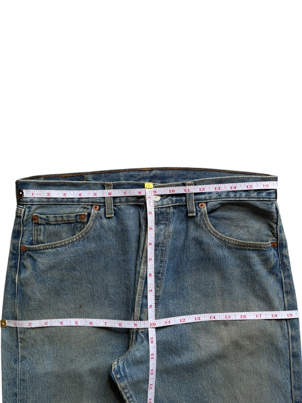 Levi's Vintage 90s Levis 501 UK Mud Wash Distressed Loose Jeans Size US 33 - 11 Thumbnail