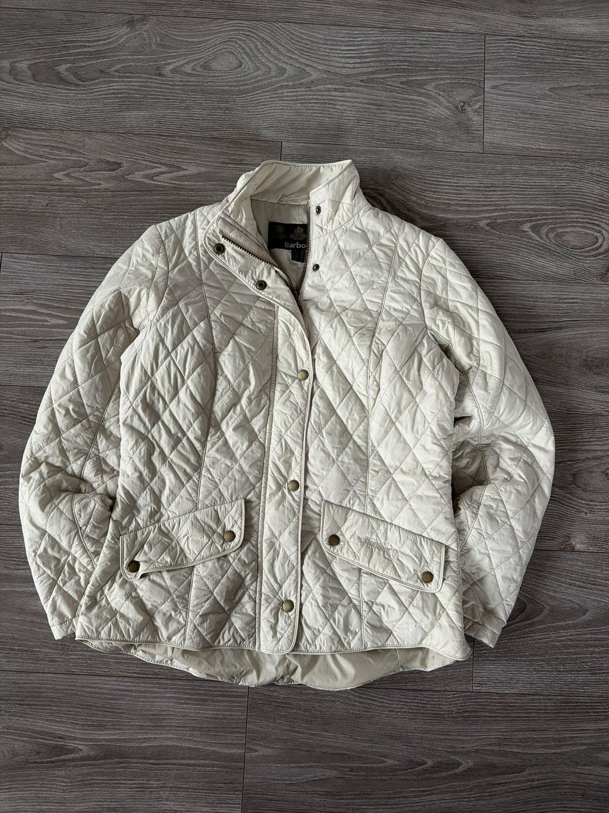 Barbour Vintage Barbour Woman’s Tarn Quilted Avant Garde Jacket Size L / US 10 / IT 46 - 12 Thumbnail