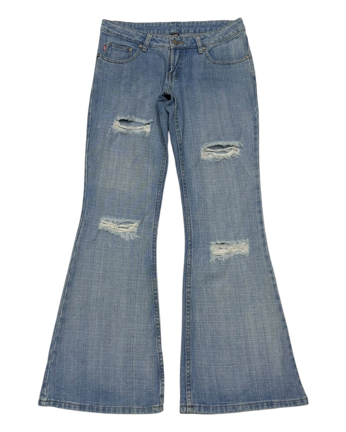 Flare💥90s Vintage Flared Distressed Denim Bny Jeans
