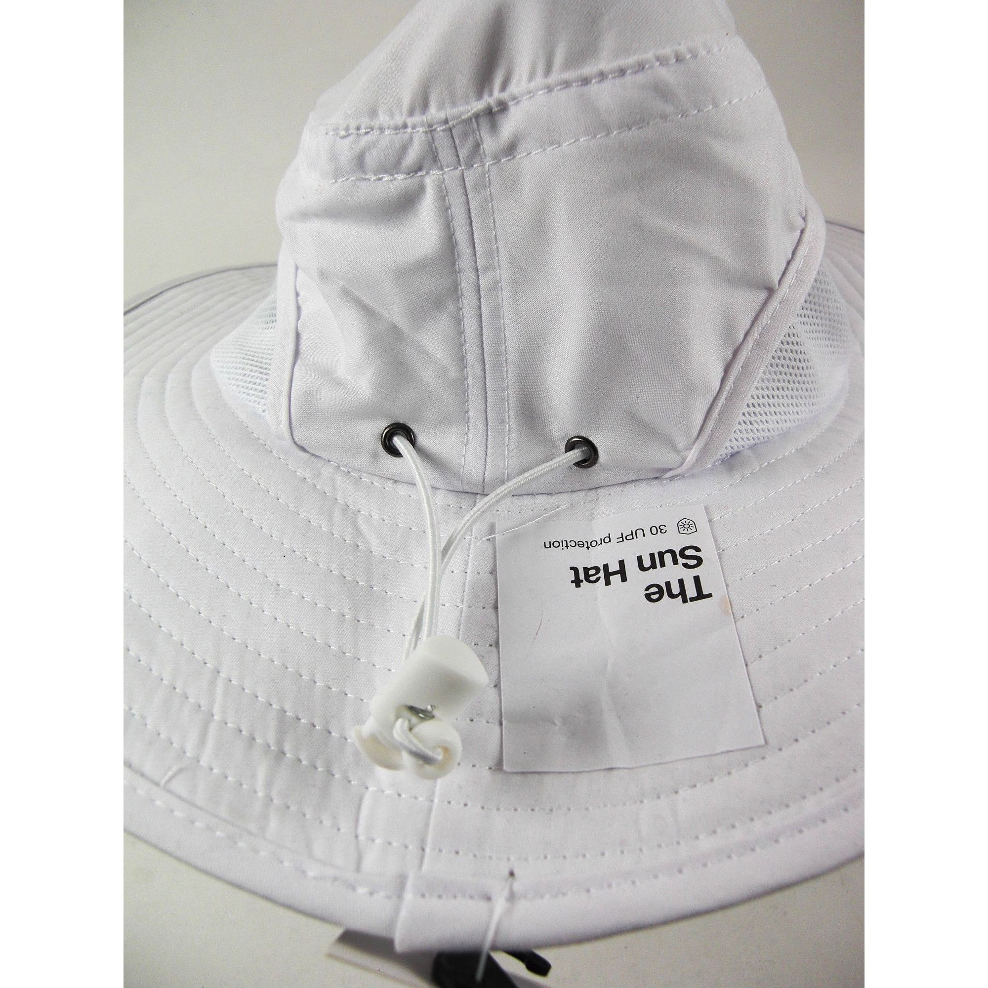 Sonoma Sonoma White Sun Hat Adjustable Neck Strap Size Large NEW Size ONE SIZE - 3 Thumbnail